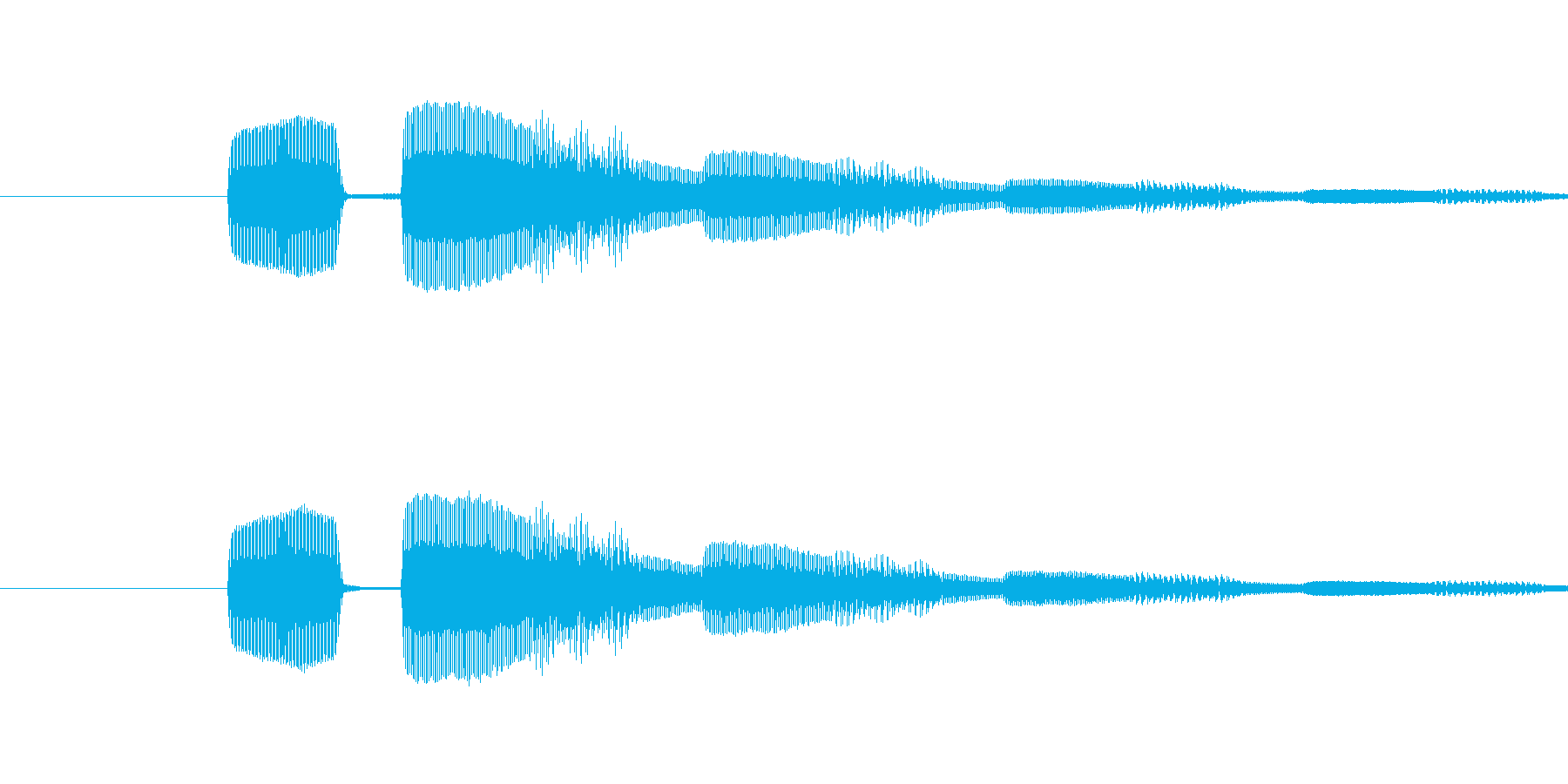 ピコンという電子音の再生済みの波形