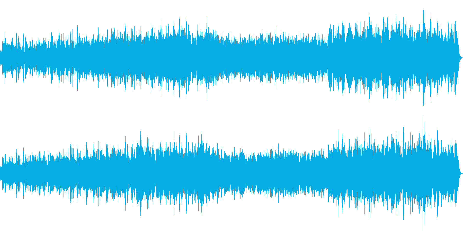幻想的でバロック調のハープシコードの曲の再生済みの波形