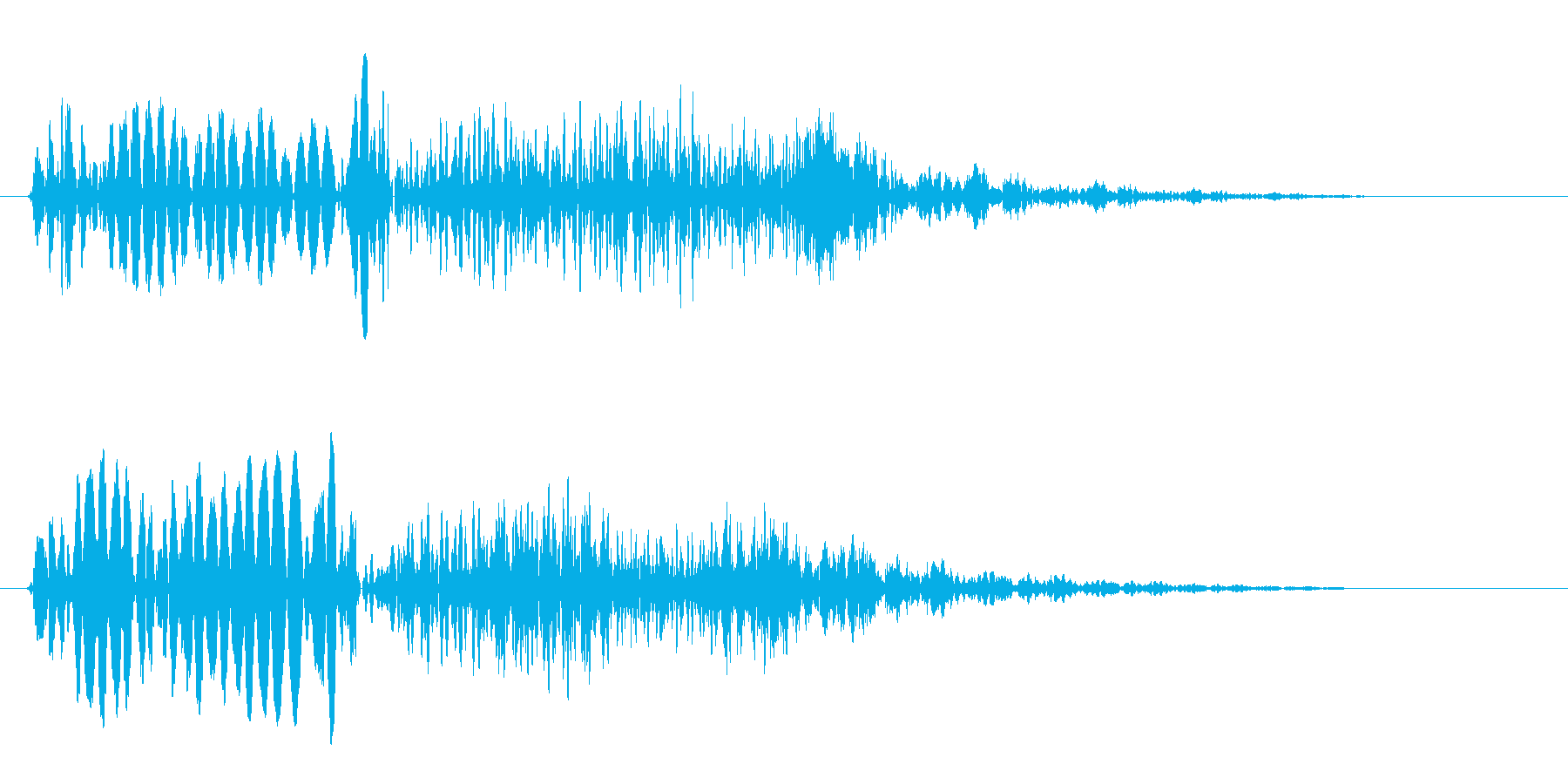ブボーン(シンプルでかわいい決定音)の再生済みの波形