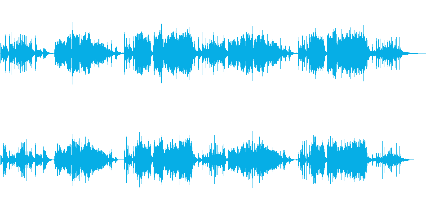 琴と笛による雅楽調の和風曲の再生済みの波形