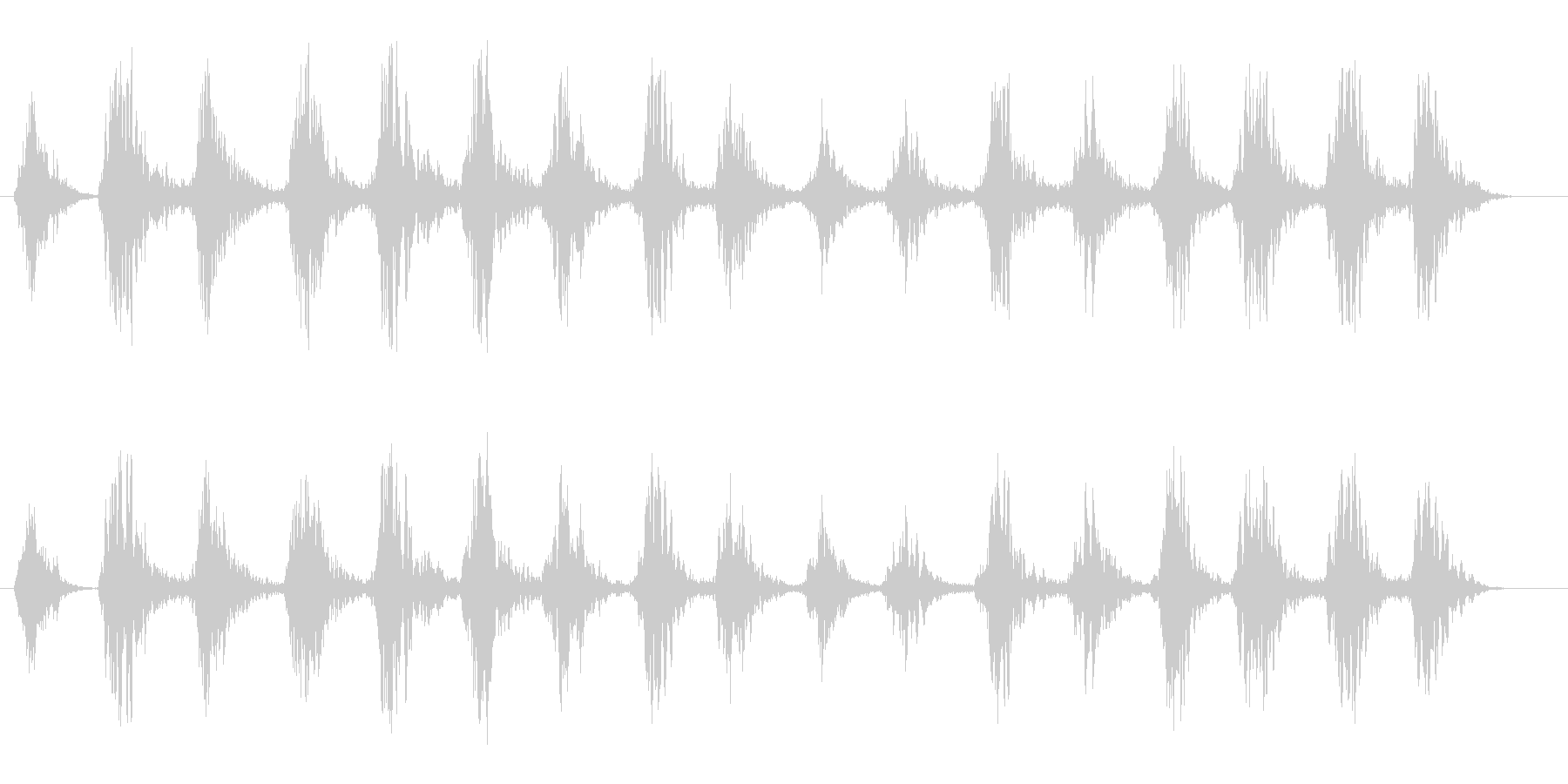 繰り返し風を切るほどの回転音の未再生の波形