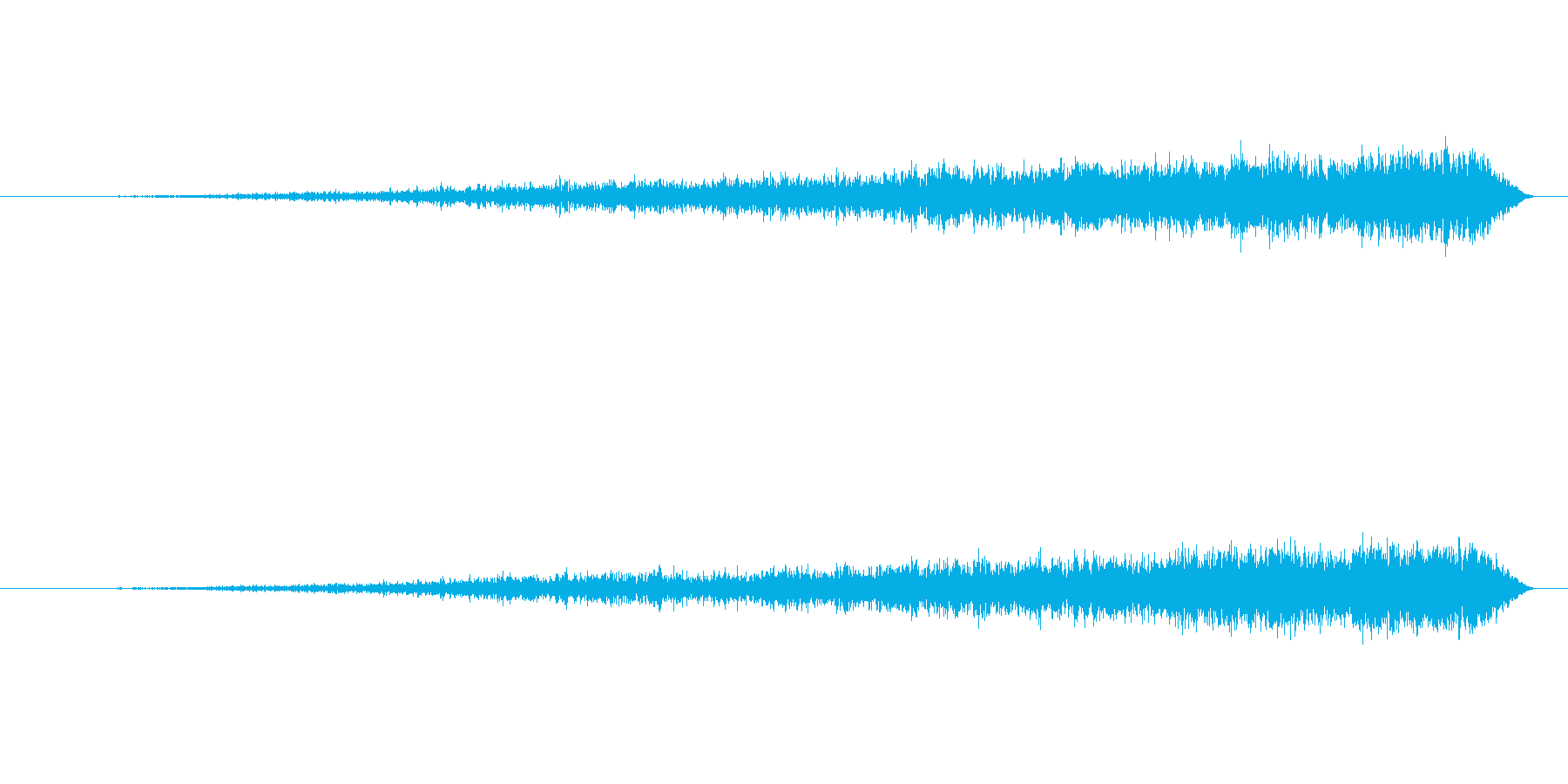 凄い勢いで何かが落ちていく音の再生済みの波形