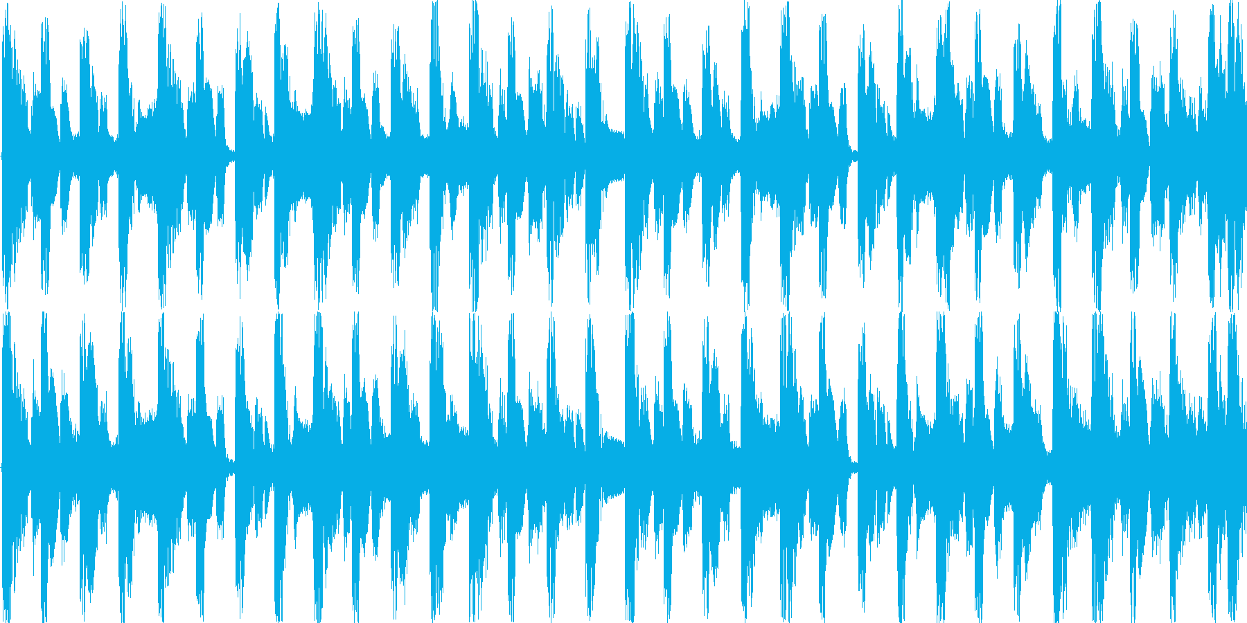 ハウスのリズムを基本にした楽曲です。の再生済みの波形