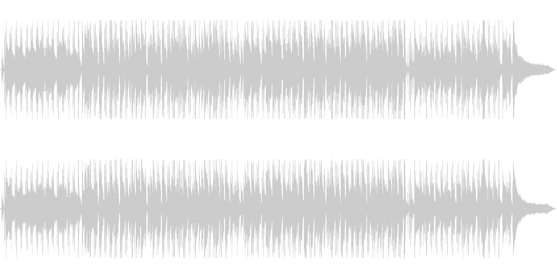 明るくおしゃれな曲調のボサノバの未再生の波形