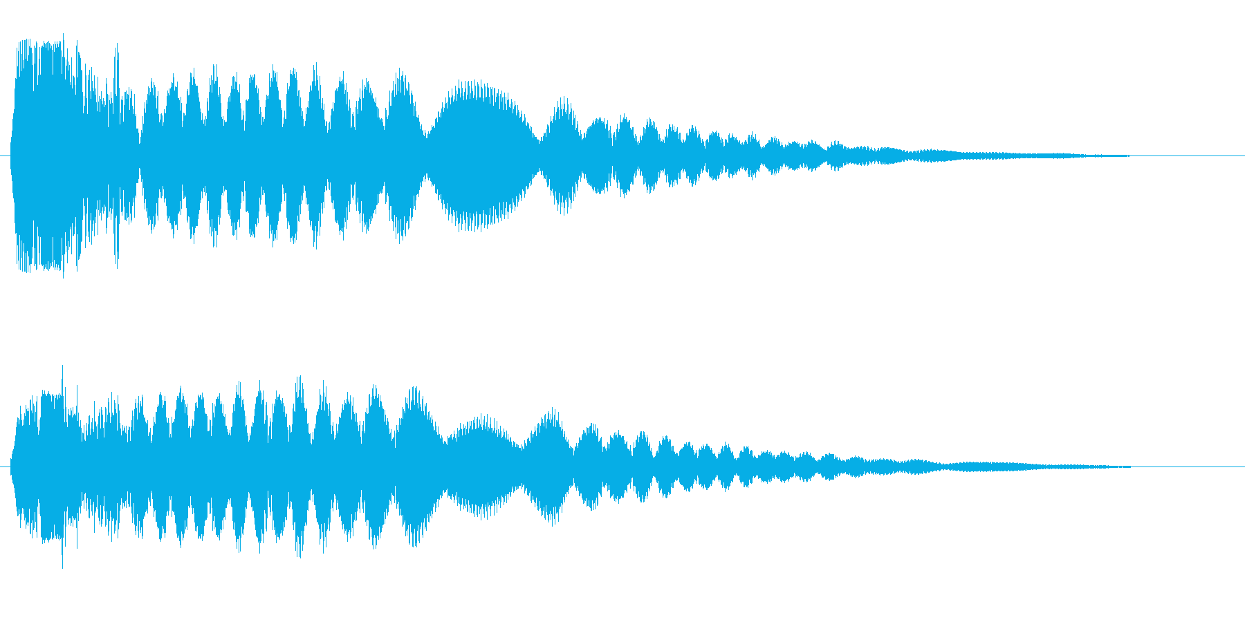 シャキ〜ン高音(剣や刀)の再生済みの波形