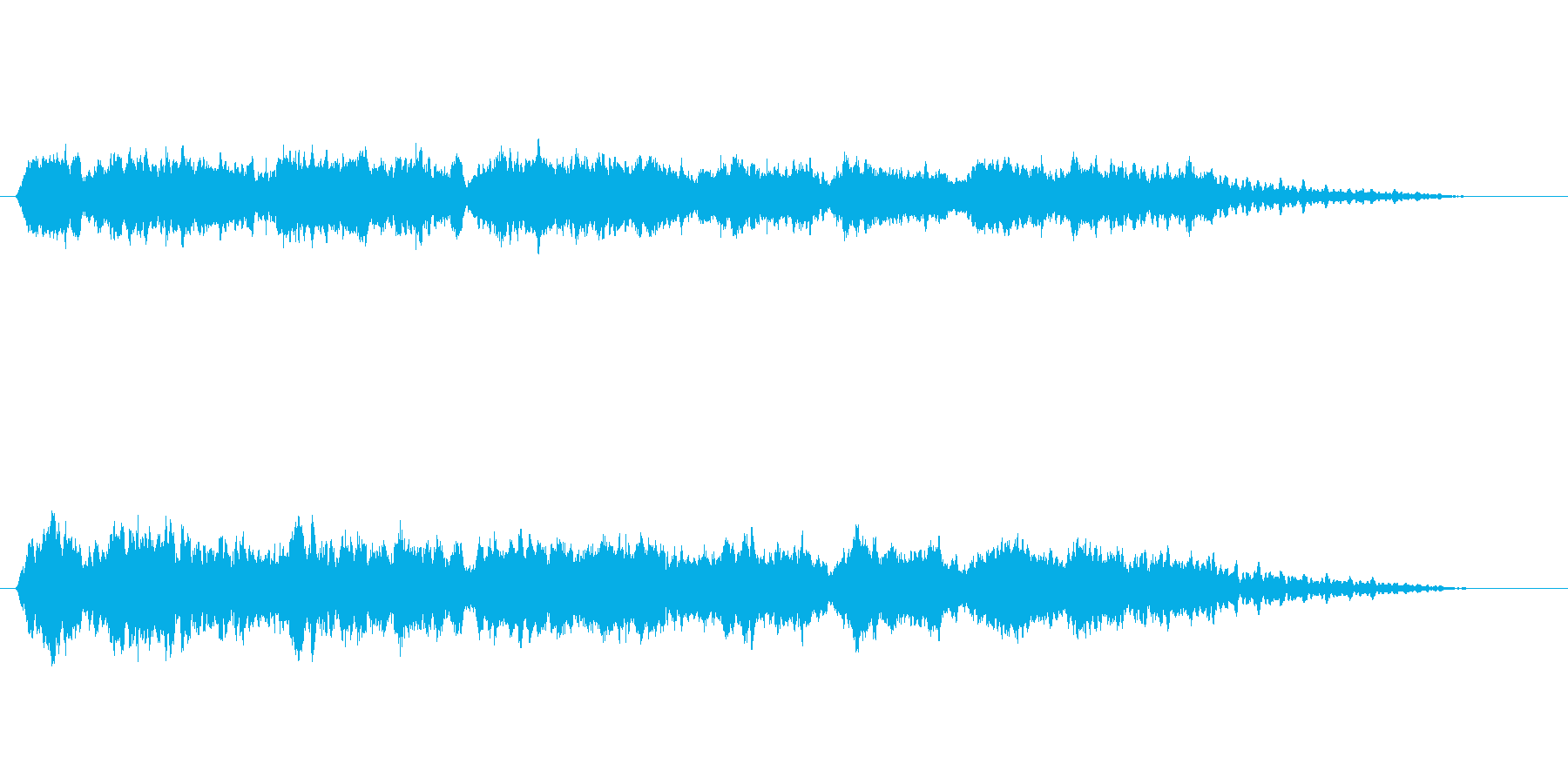 幻想的な環境音楽風の再生済みの波形