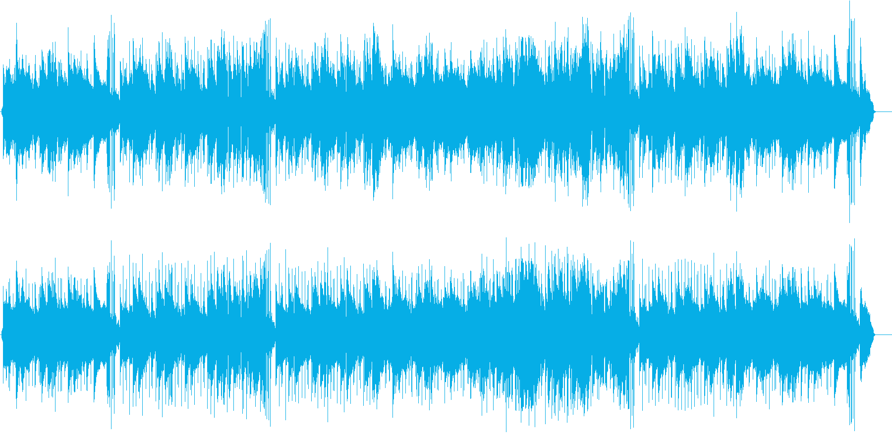 リゾートのウェディングパーティ風の入場曲の再生済みの波形
