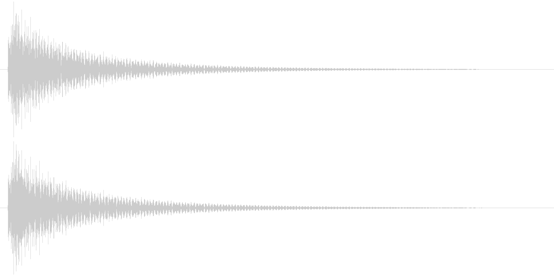ギターによるクリック音の未再生の波形