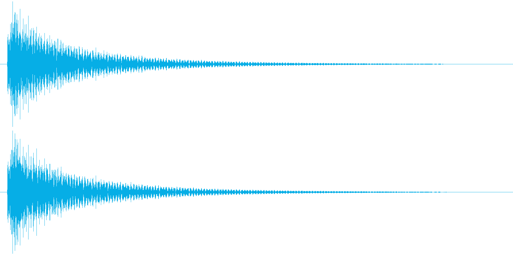 ギターによるクリック音の再生済みの波形