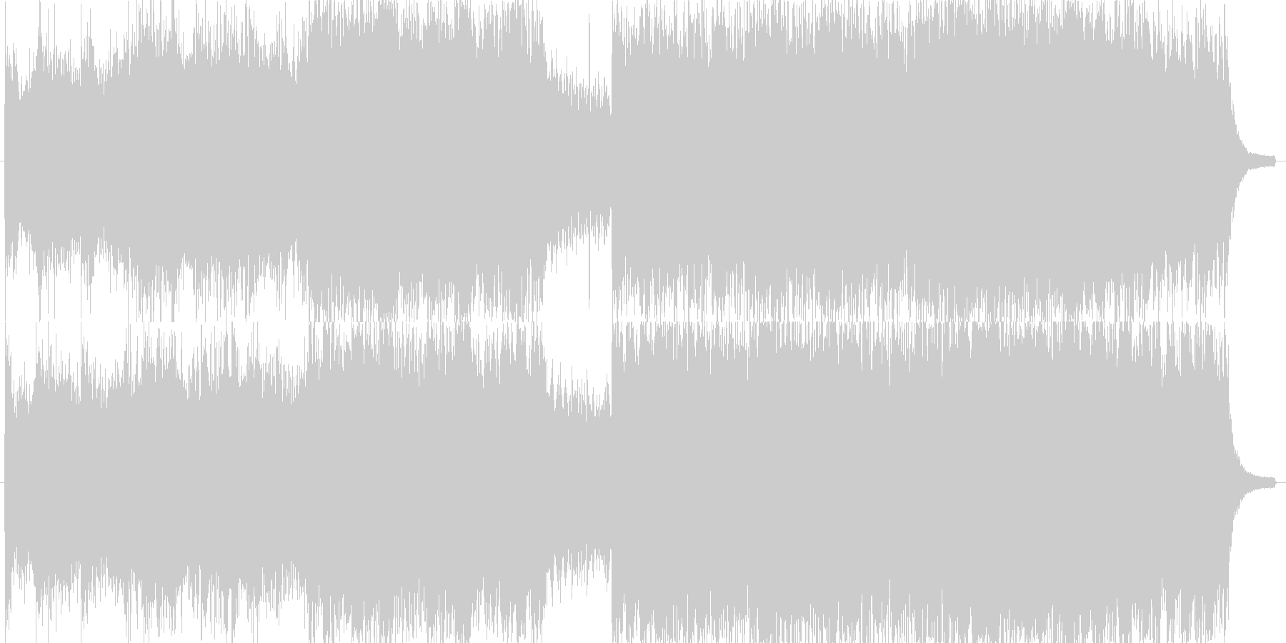 ゆったりとした幻想的な曲の未再生の波形