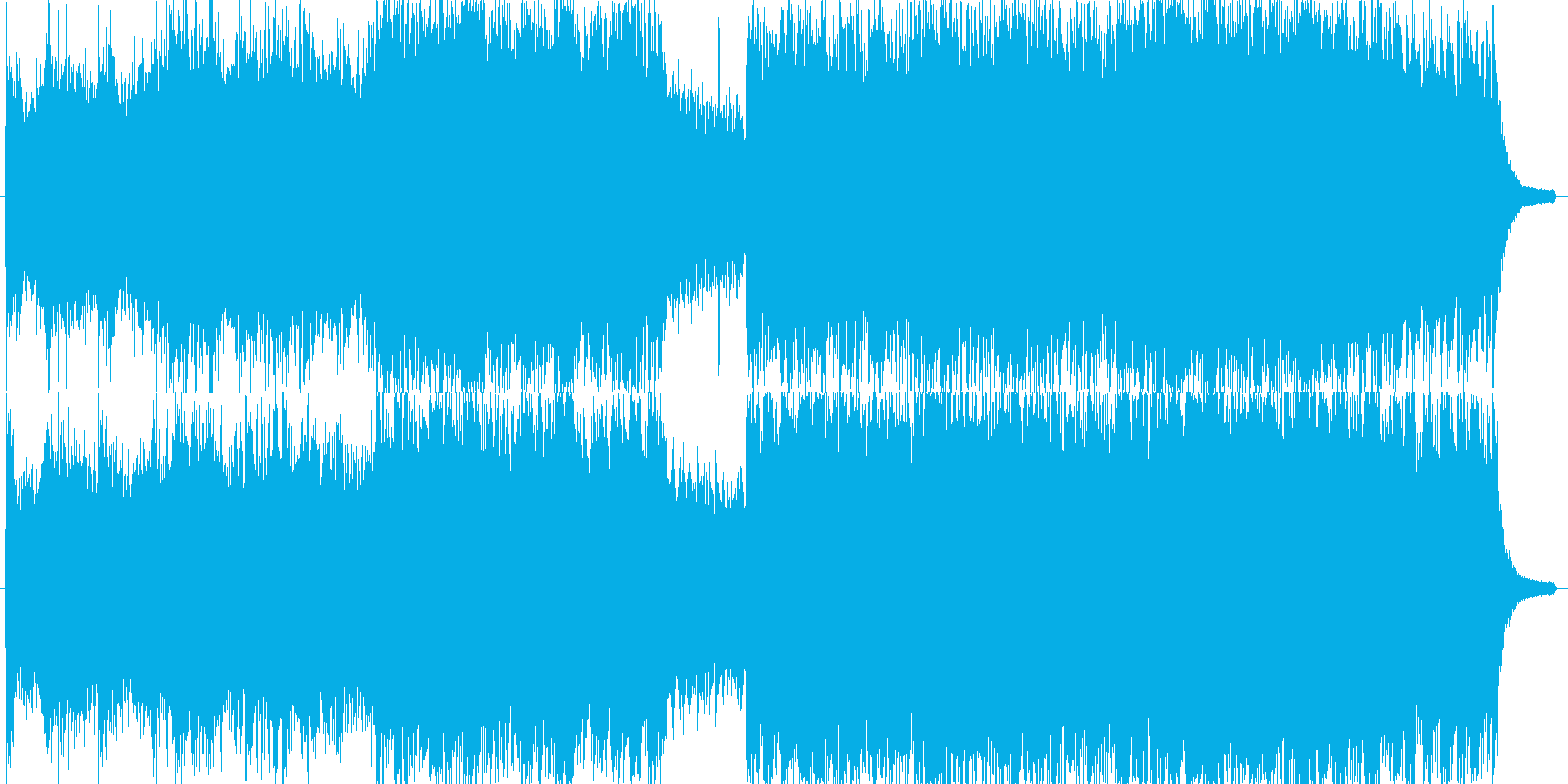 ゆったりとした幻想的な曲の再生済みの波形