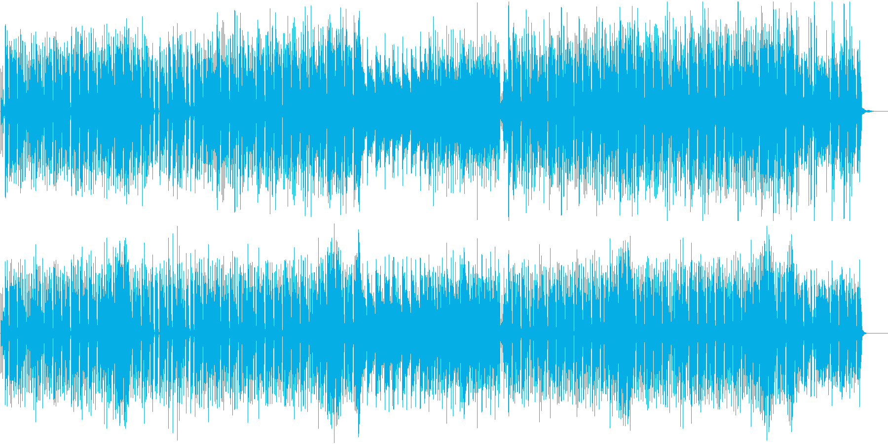 琴と三味線のおしゃれでポップな和風曲の再生済みの波形