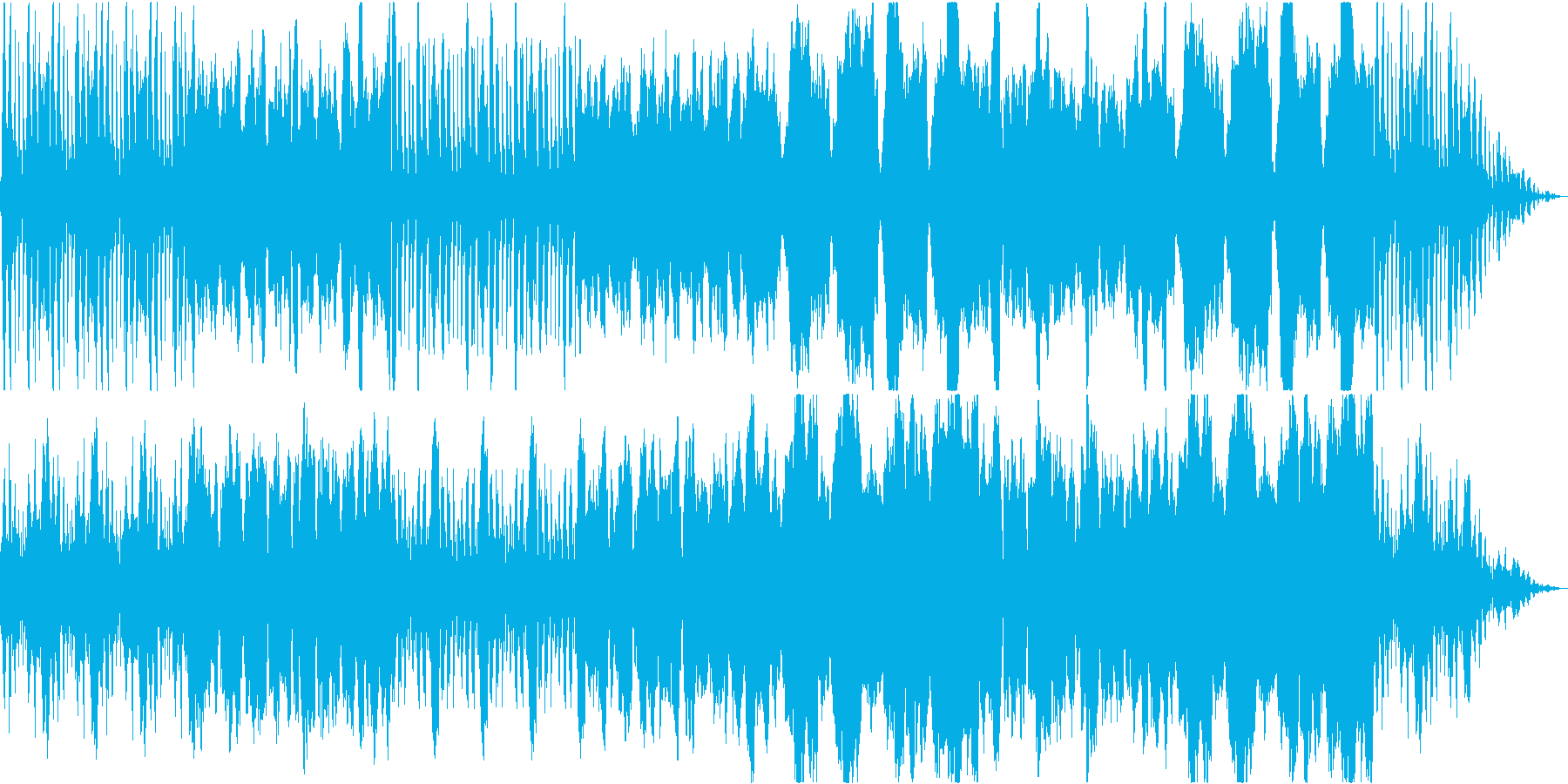 ほのぼのしたホルンの楽曲の再生済みの波形