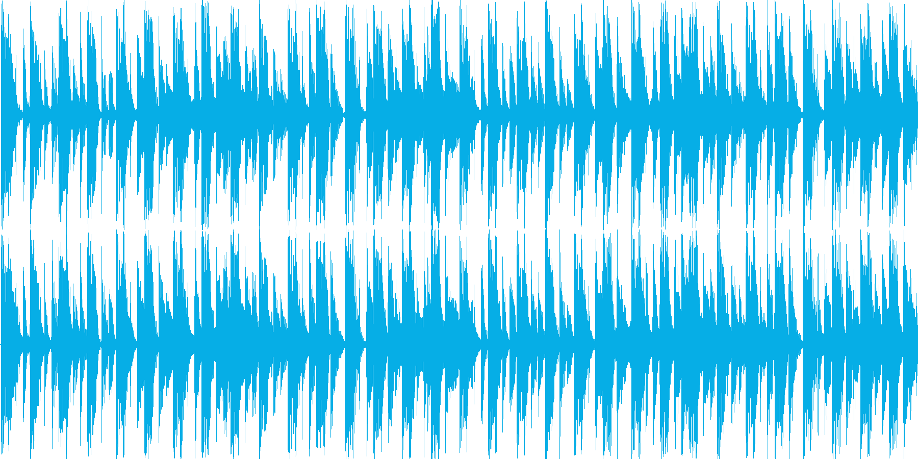 電子的な音で繰り返される楽曲です。の再生済みの波形