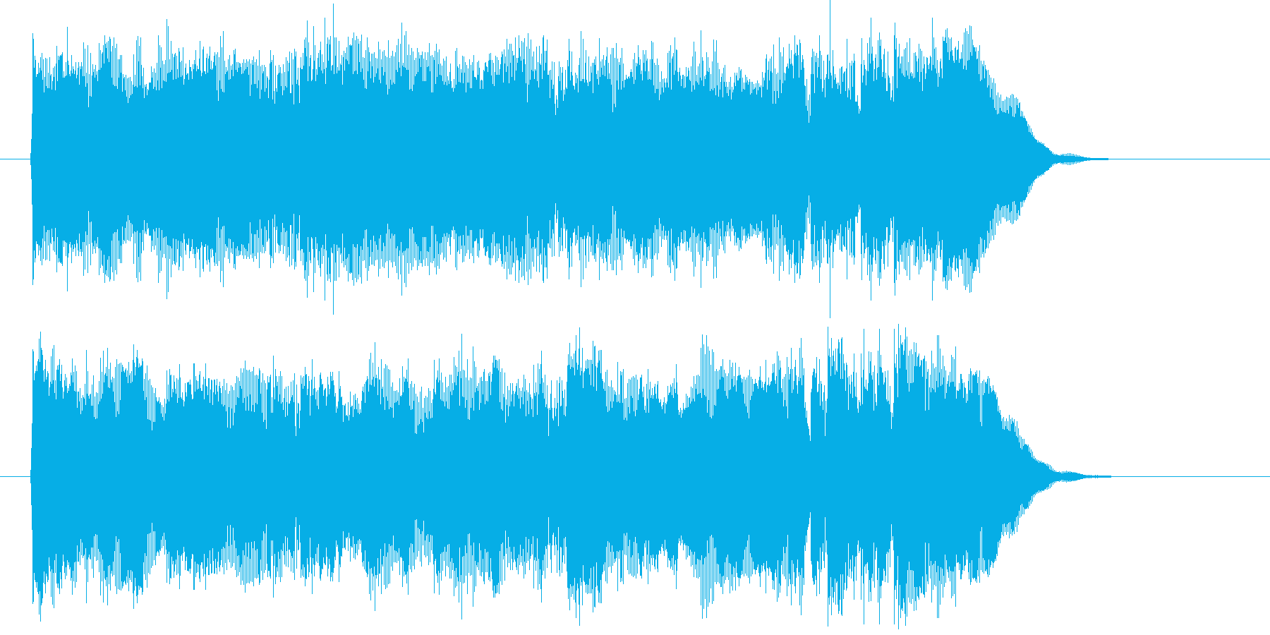ホーンの音色が盛大に盛り上げてくれる楽曲の再生済みの波形