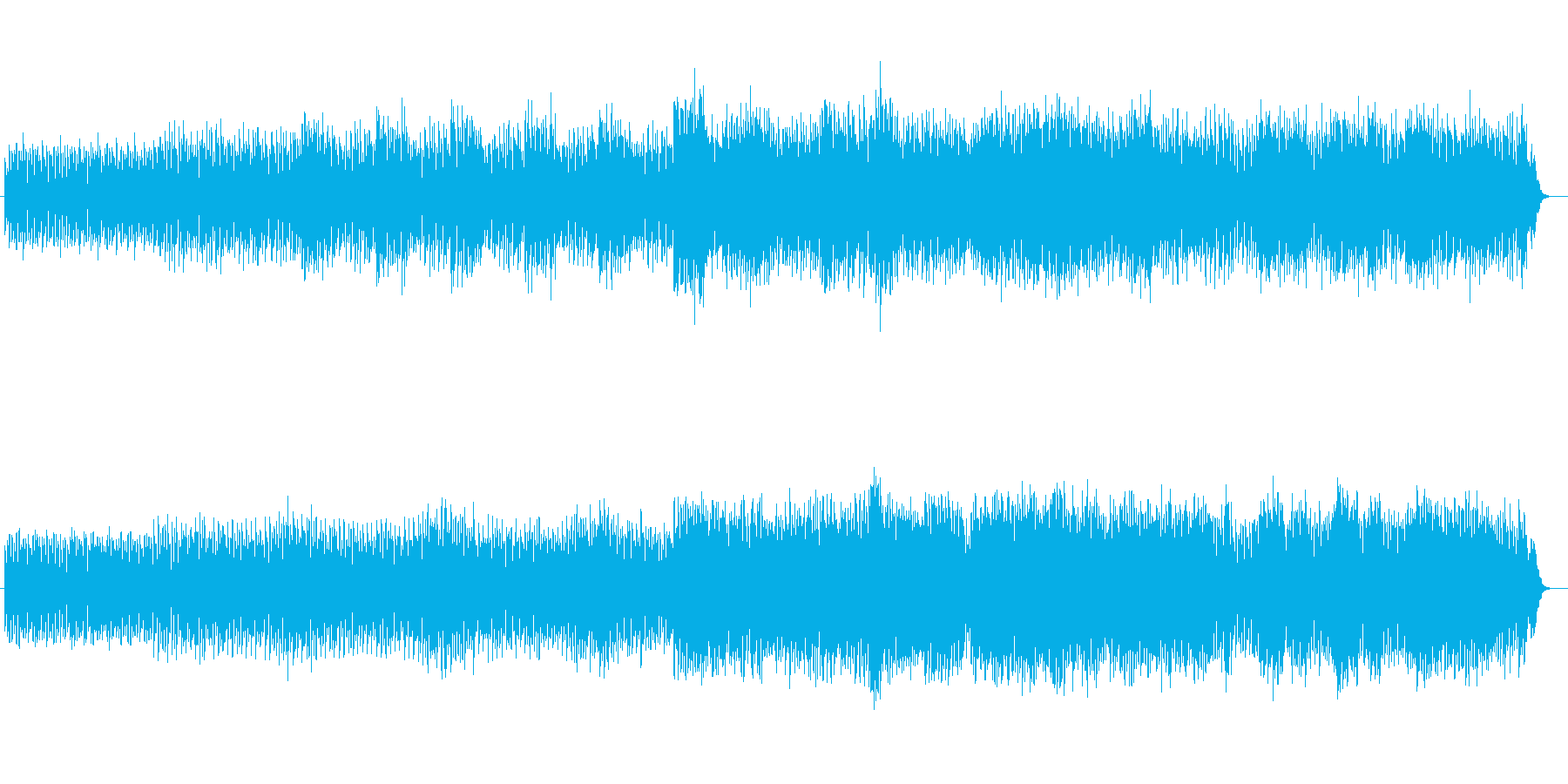 神秘的で洞窟・森などをイメージする曲の再生済みの波形