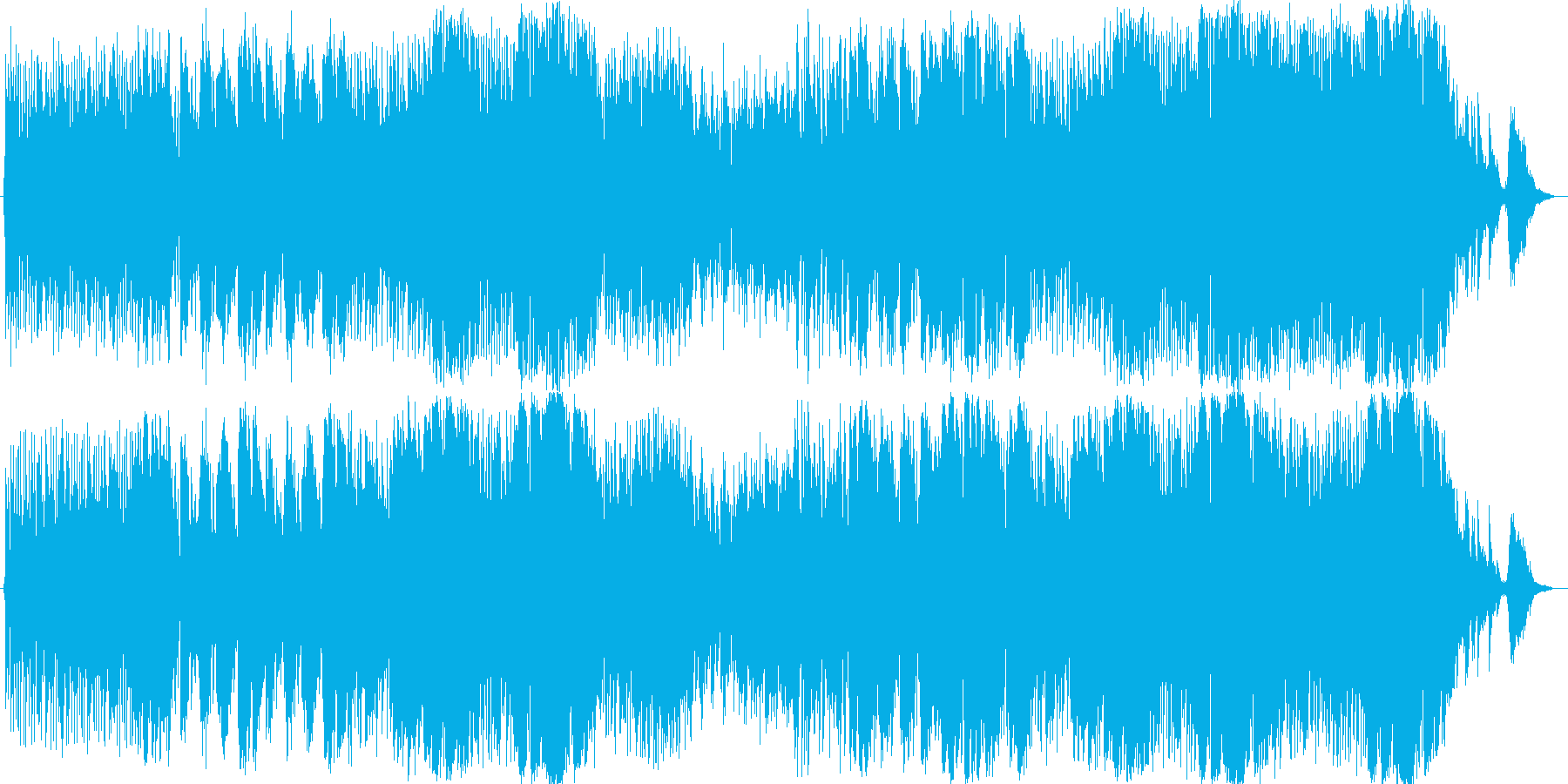 番組やイベントOPを想定したインスト曲の再生済みの波形