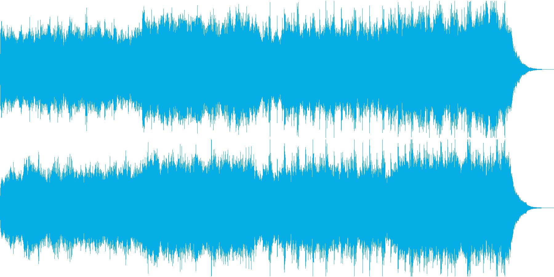 神秘的で不思議な世界を表現した曲の再生済みの波形