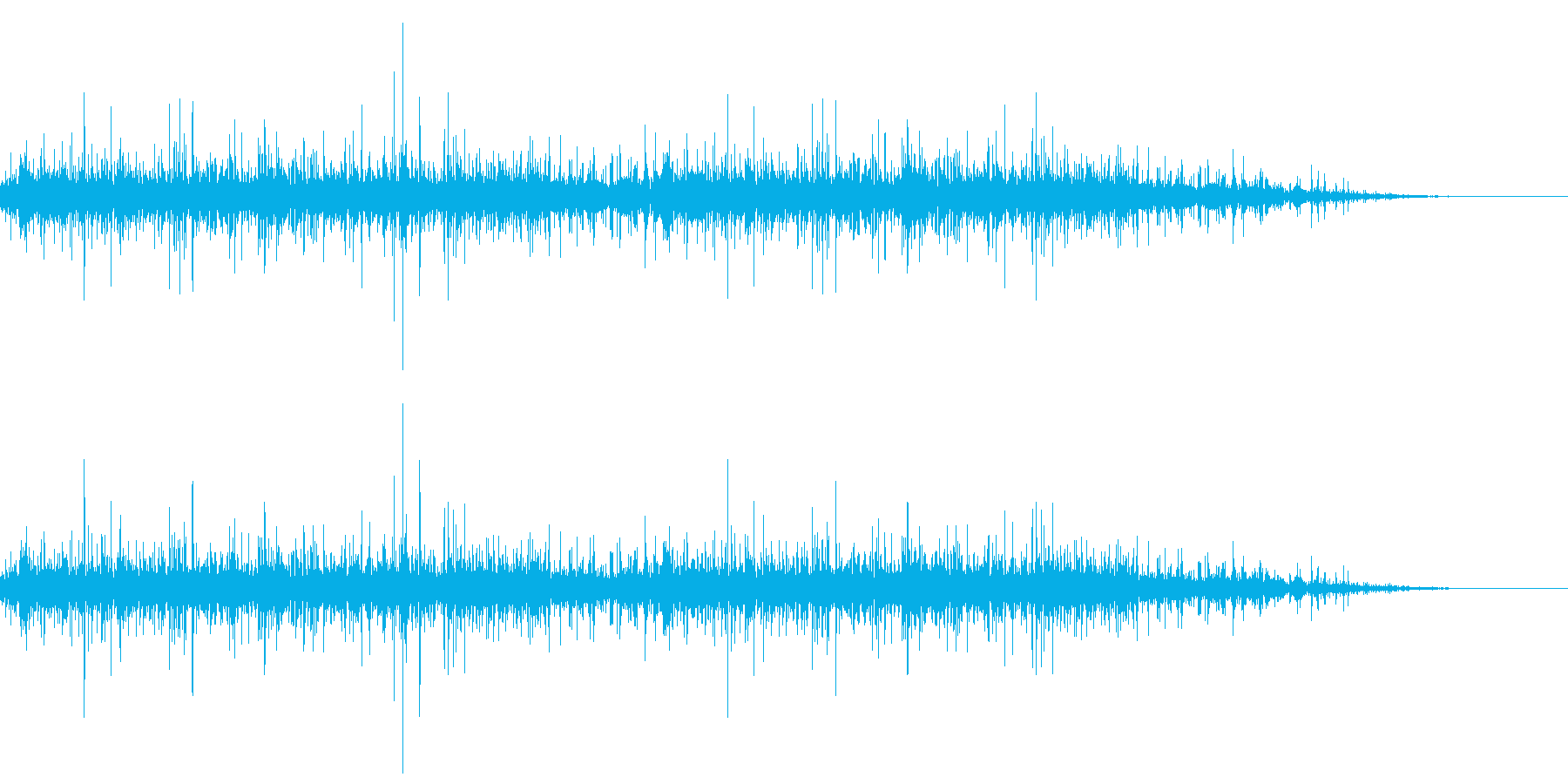 水路の音の再生済みの波形