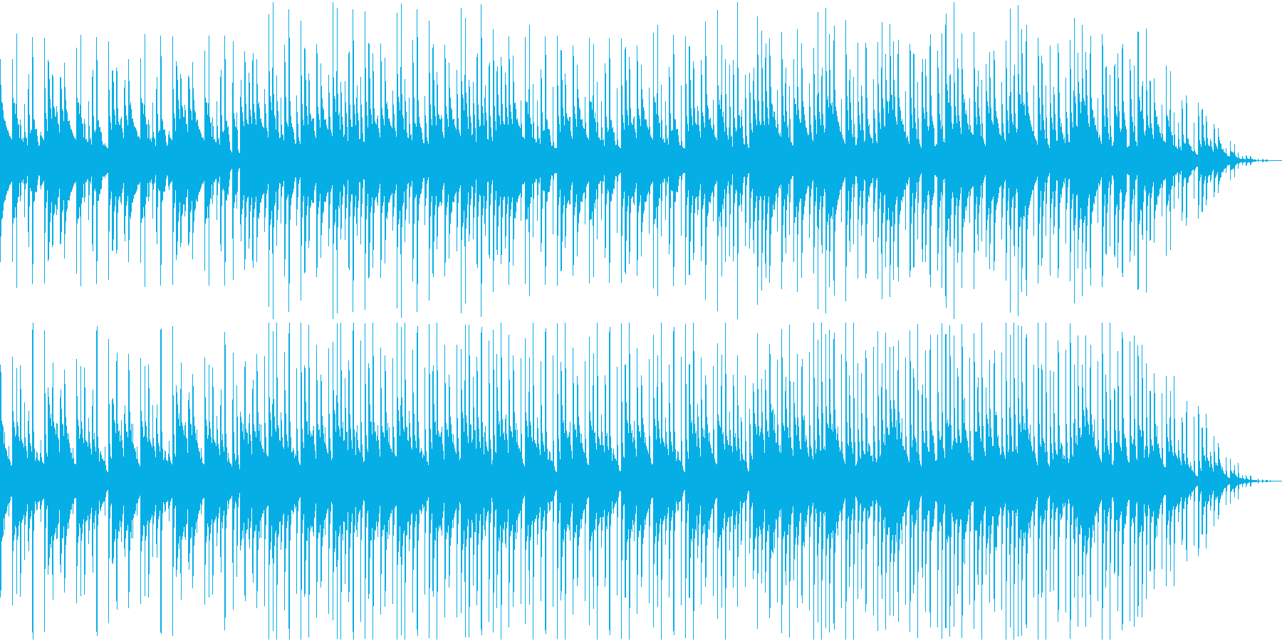 シンプルでパーカッションが心地良い曲の再生済みの波形