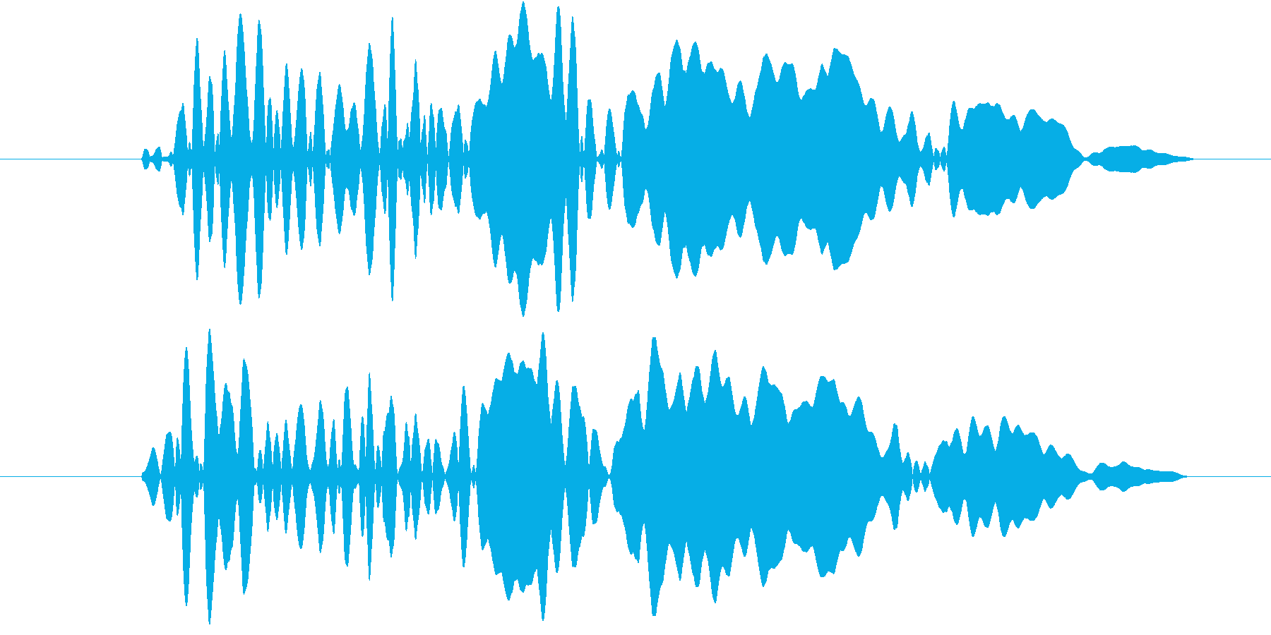 ショッキングなシーンにマッチする効果音…の再生済みの波形
