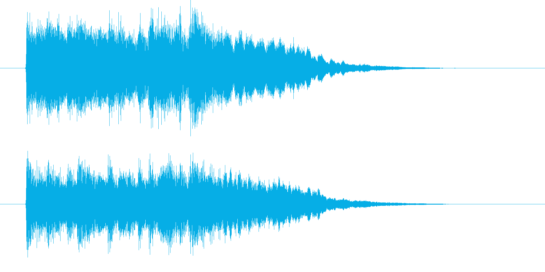 ゆったりと落ちついたリラクゼーション音楽の再生済みの波形