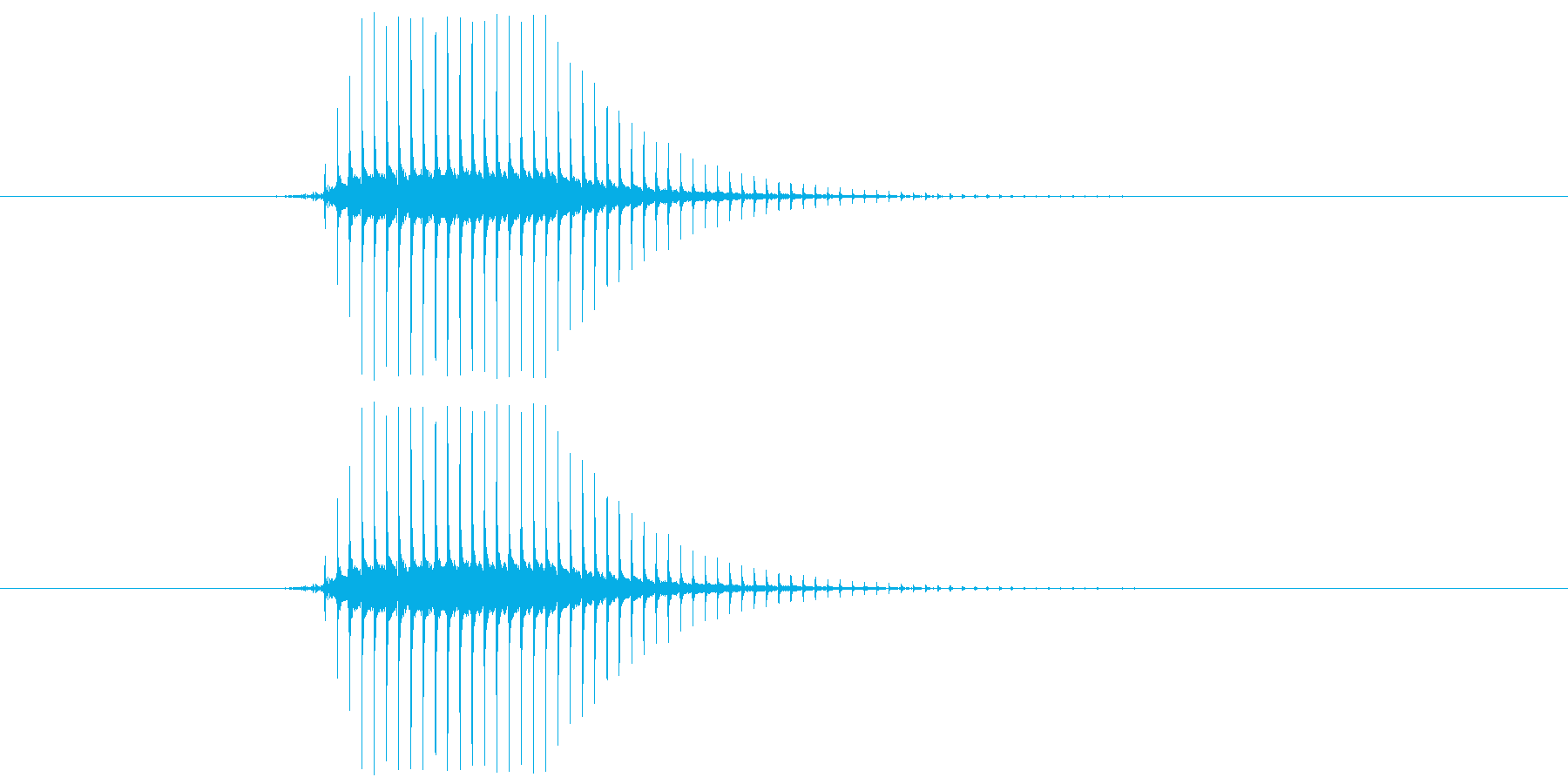 クリック系の短い効果音です。の再生済みの波形