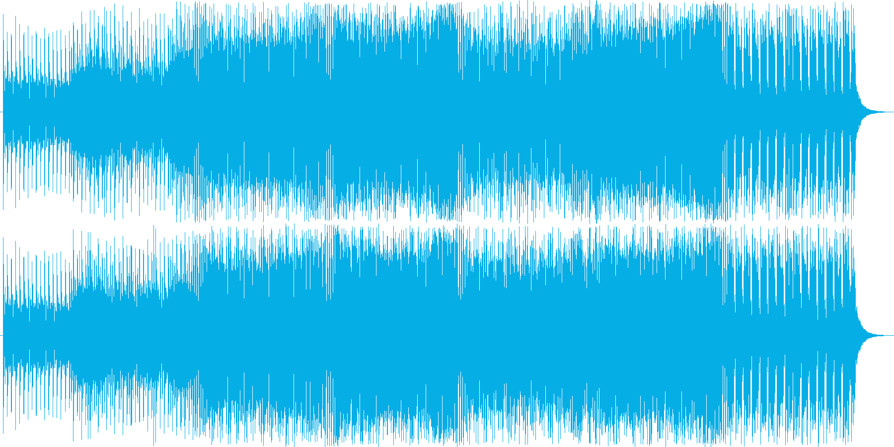 何かが始まる予感のする低音ビートの再生済みの波形