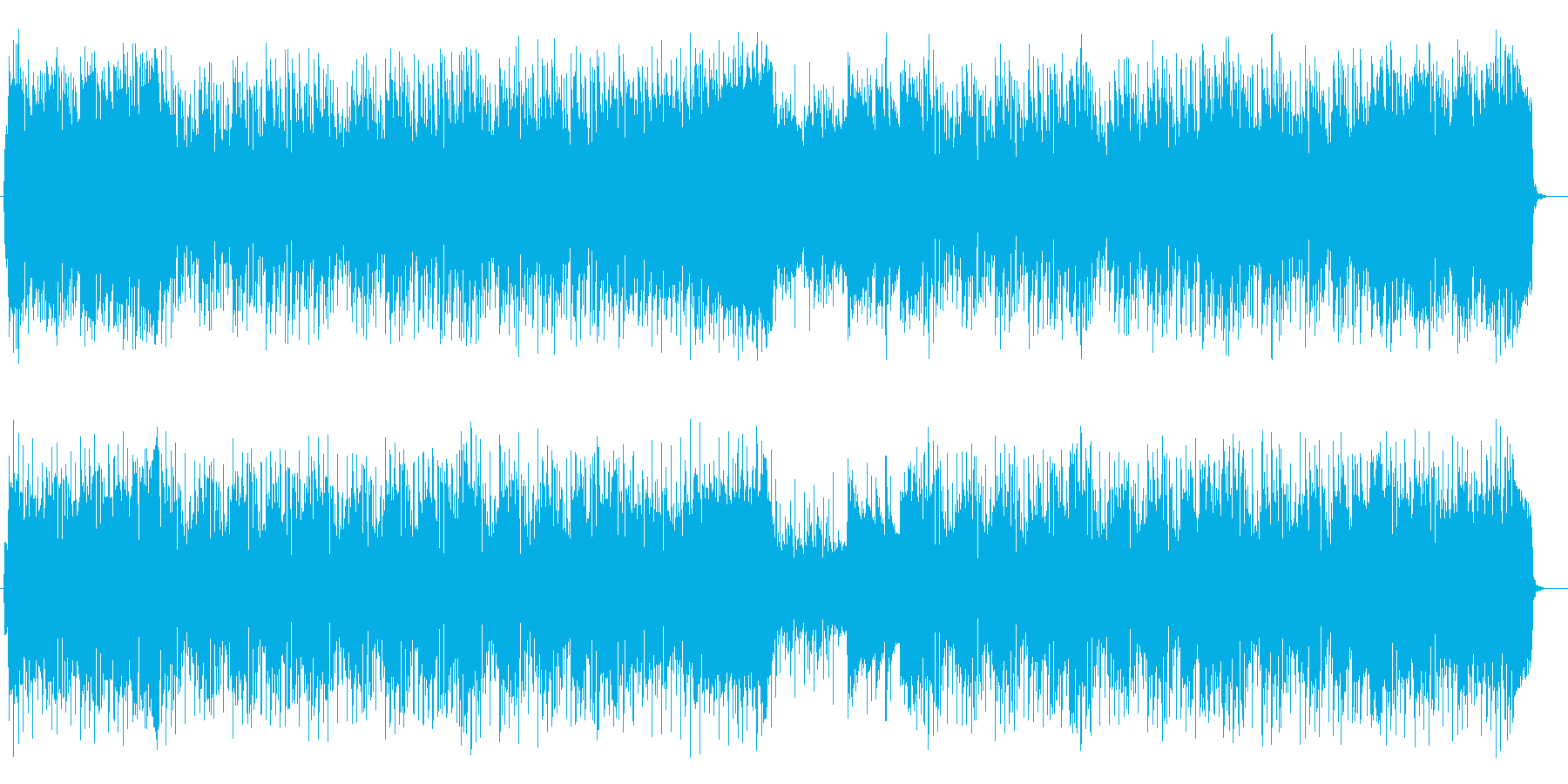 明るく自然を感じる広がり落ち着きのある曲の再生済みの波形