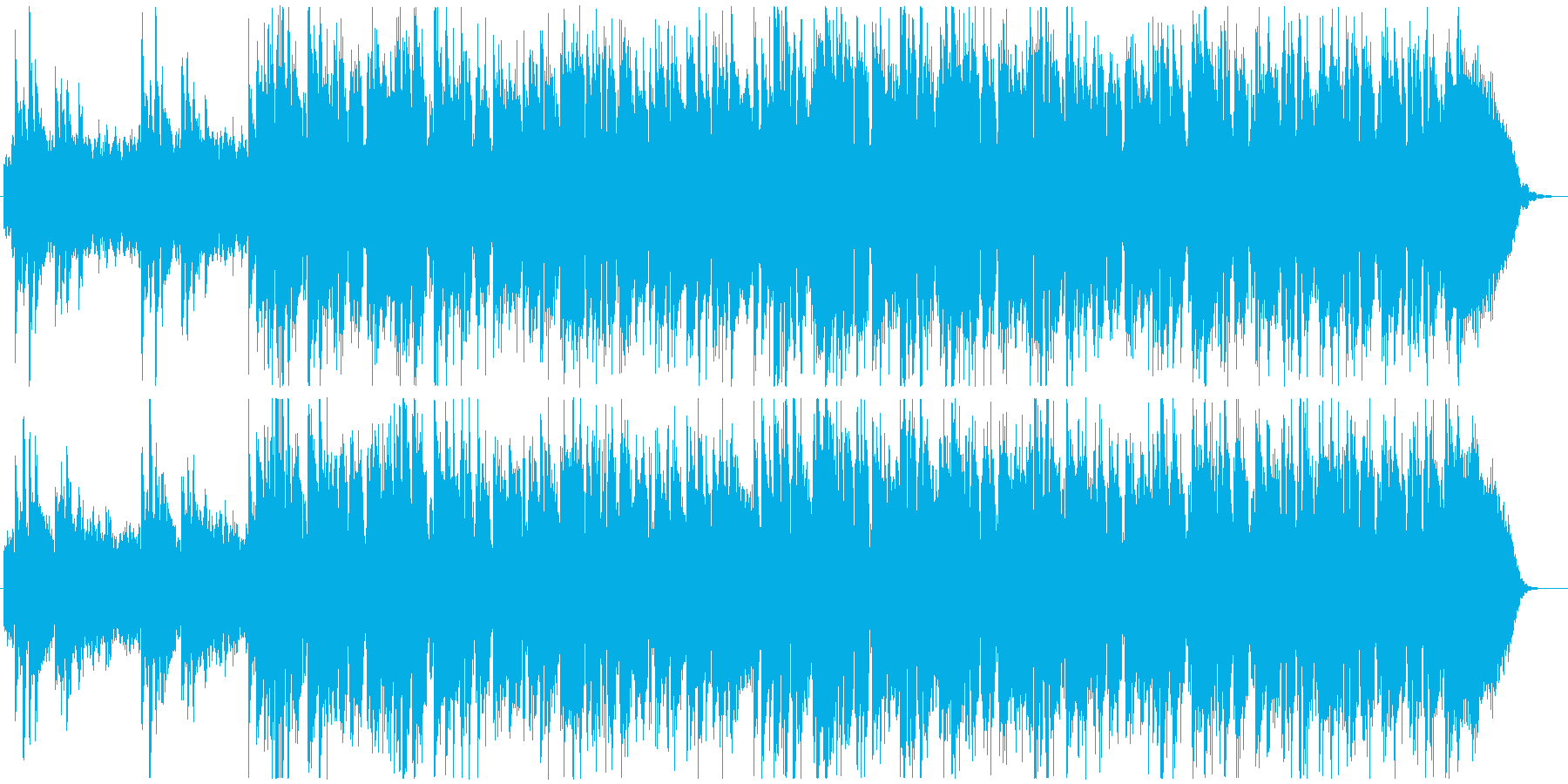 爽やかで広がりのあるピアノ曲の再生済みの波形