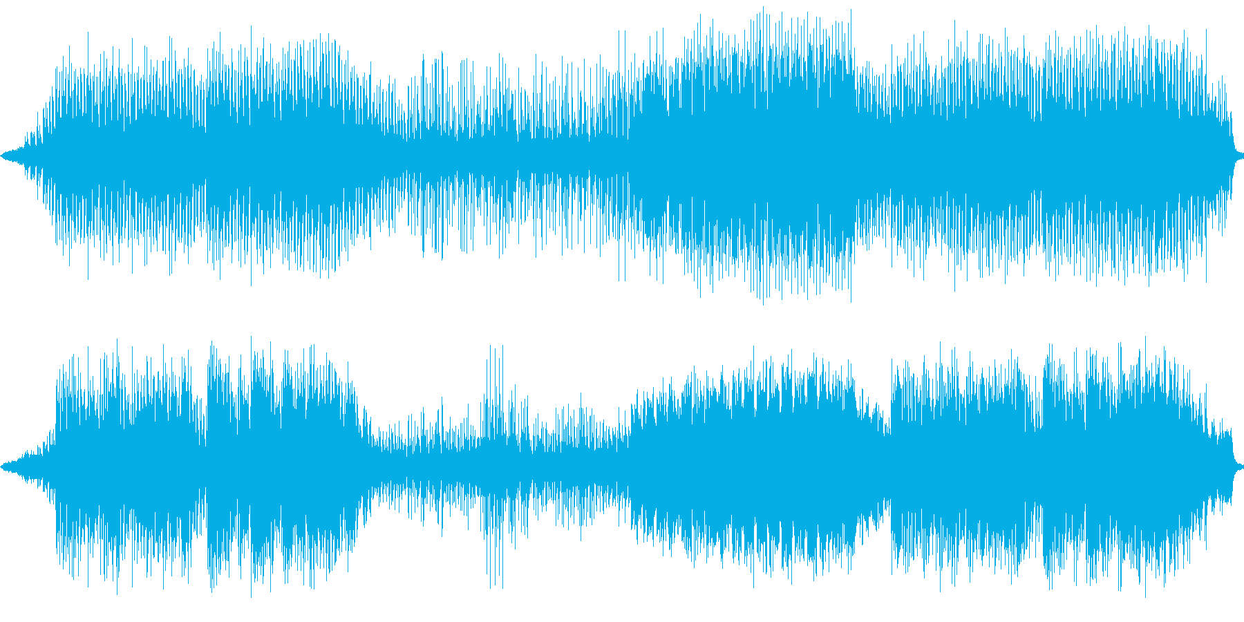 民族風の色々な感情の混じった曲の再生済みの波形