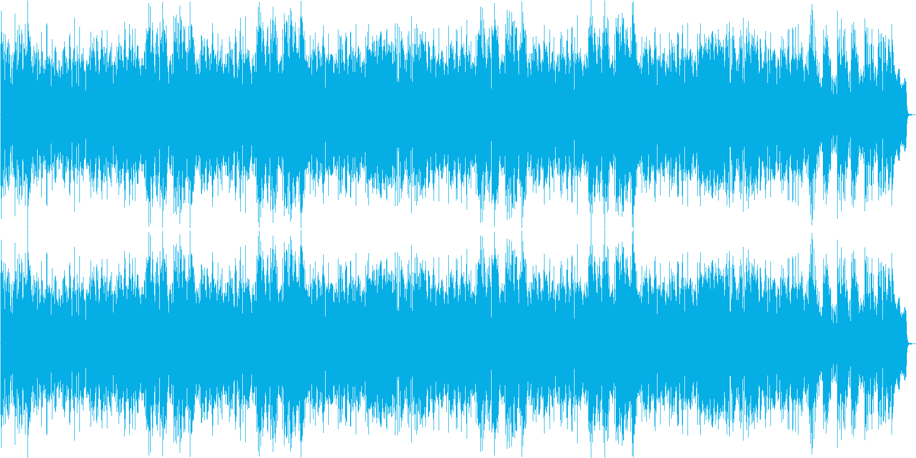 明るいダンス音楽(ループにもできます。)の再生済みの波形