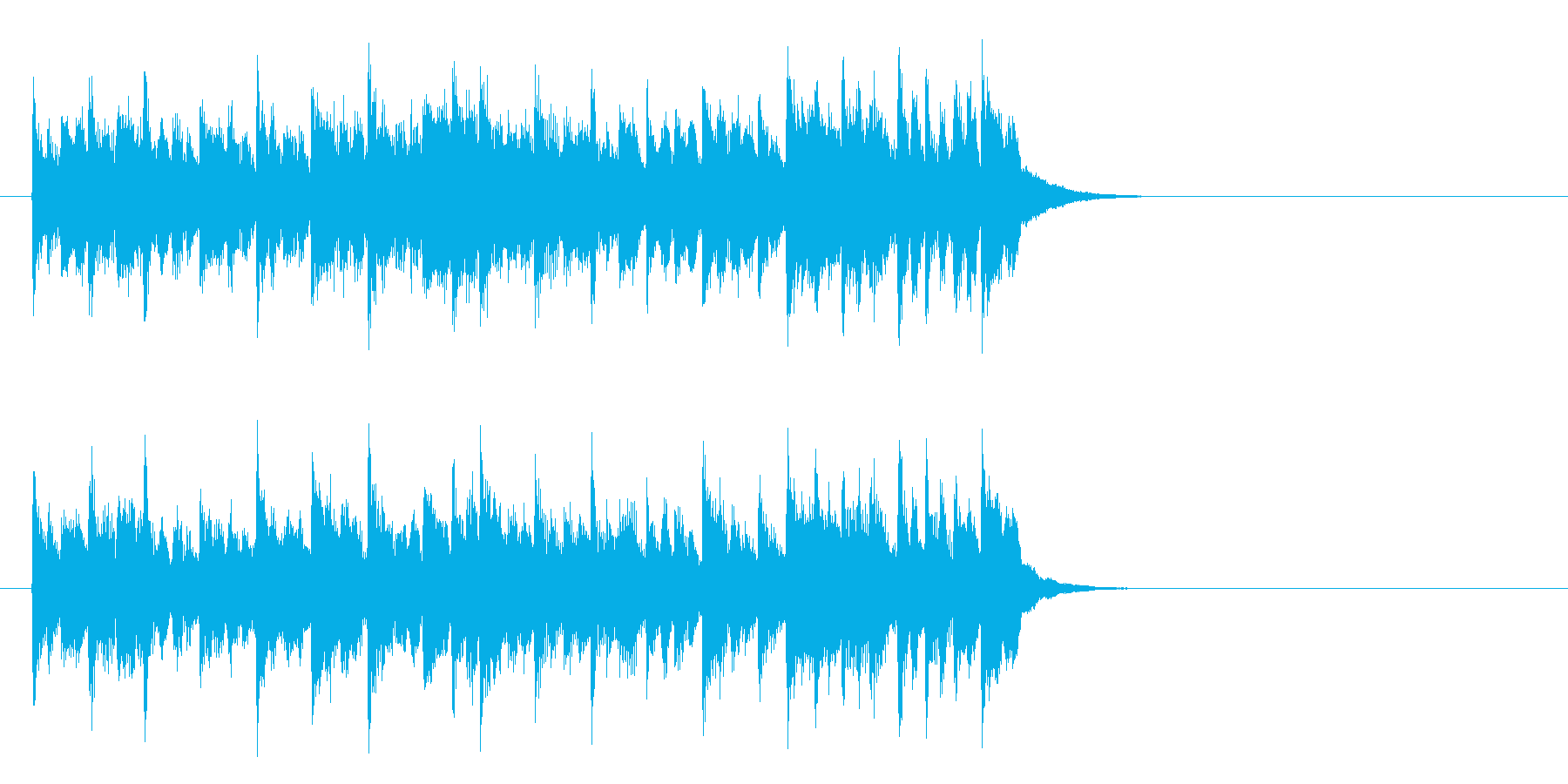 感動の終わりを迎える楽曲(イントロ)の再生済みの波形