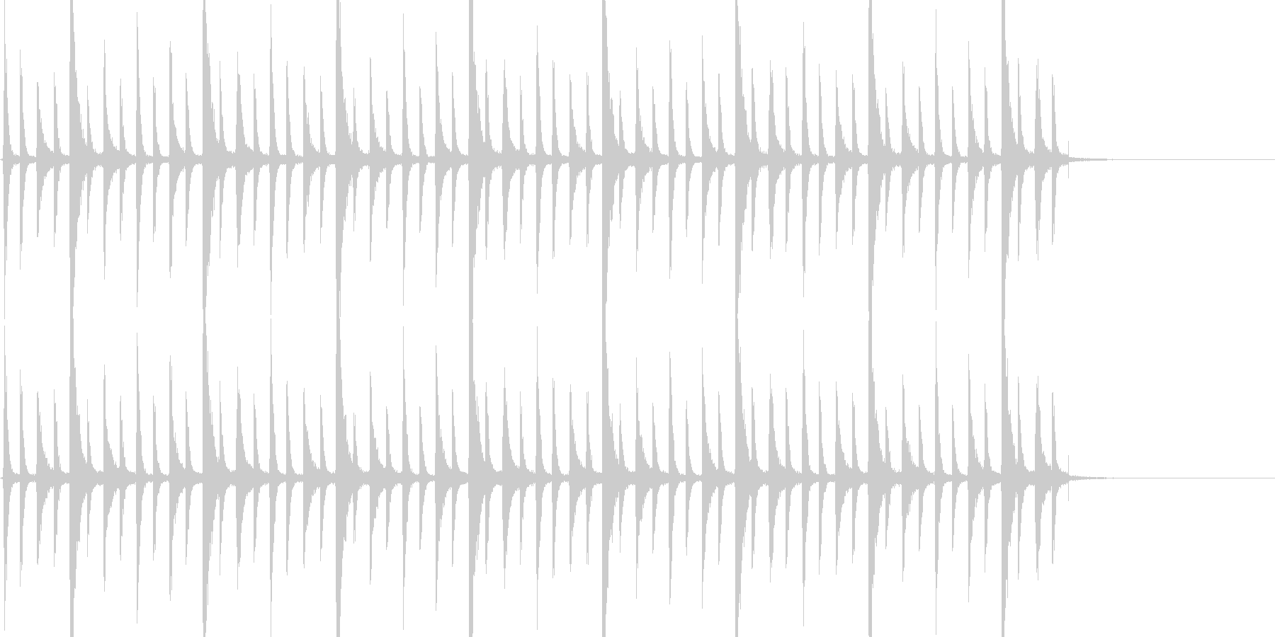 LOOP用ドラムの未再生の波形