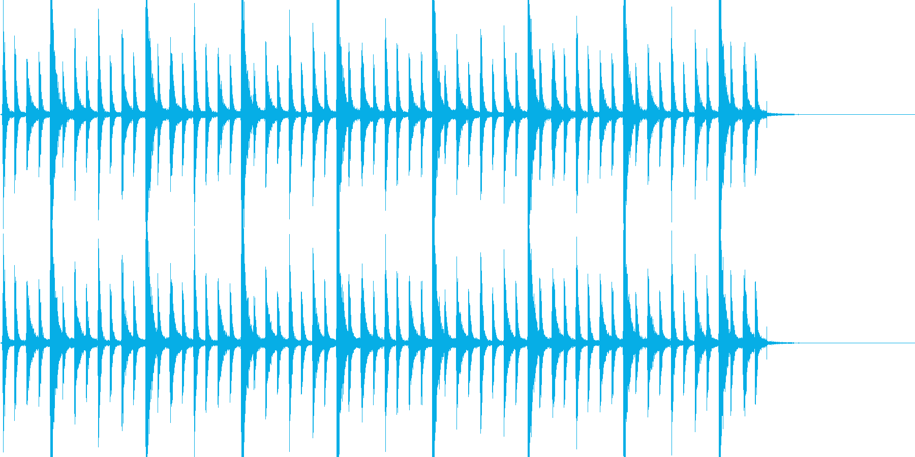 LOOP用ドラムの再生済みの波形
