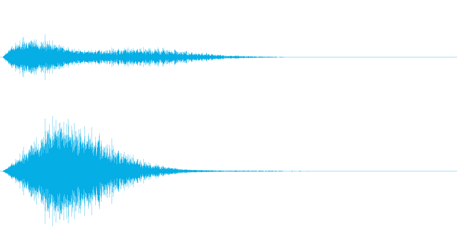 ひゅ~ん・ぴしゅ~んという感じの音ですの再生済みの波形