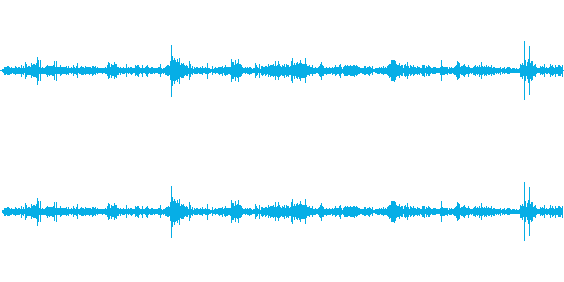 【生音】ザクザクザクザク。木の葉歩く足音の再生済みの波形