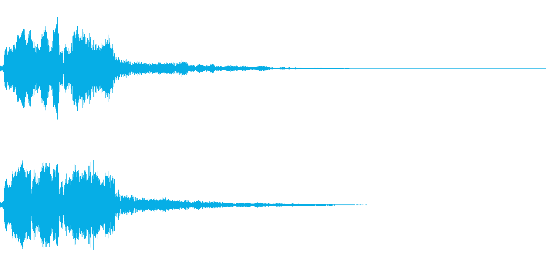決定音(ゲーム寄りの音)の再生済みの波形
