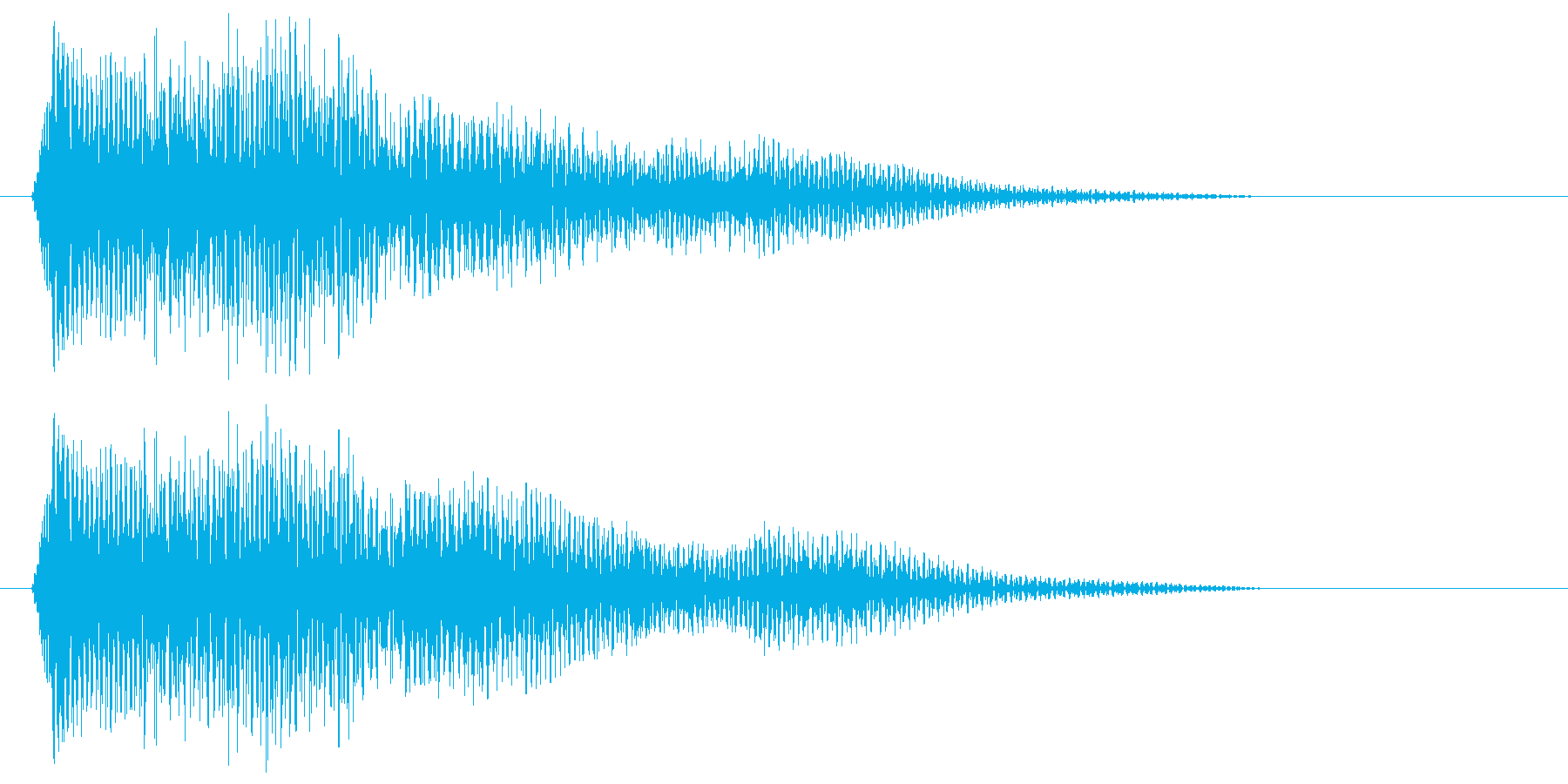 ピロリッ(クリック音)の再生済みの波形