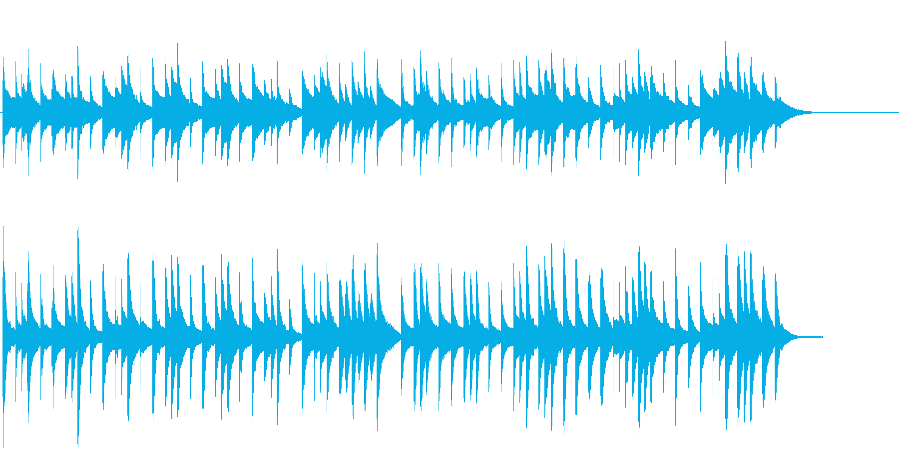 もみじの曲のオルゴール(シンセ)アレンジの再生済みの波形
