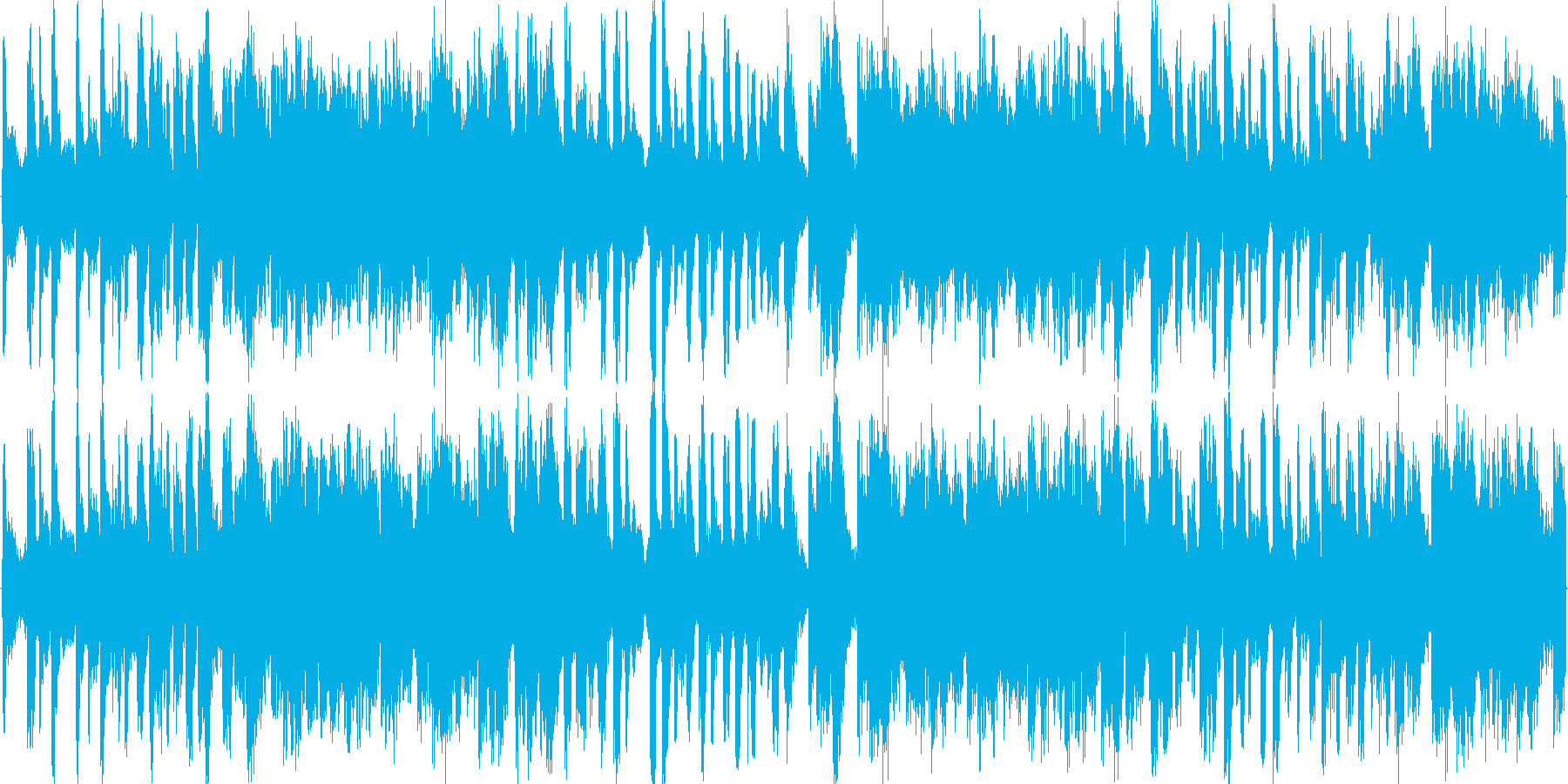 電子的な音で繰り返される楽曲です。の再生済みの波形
