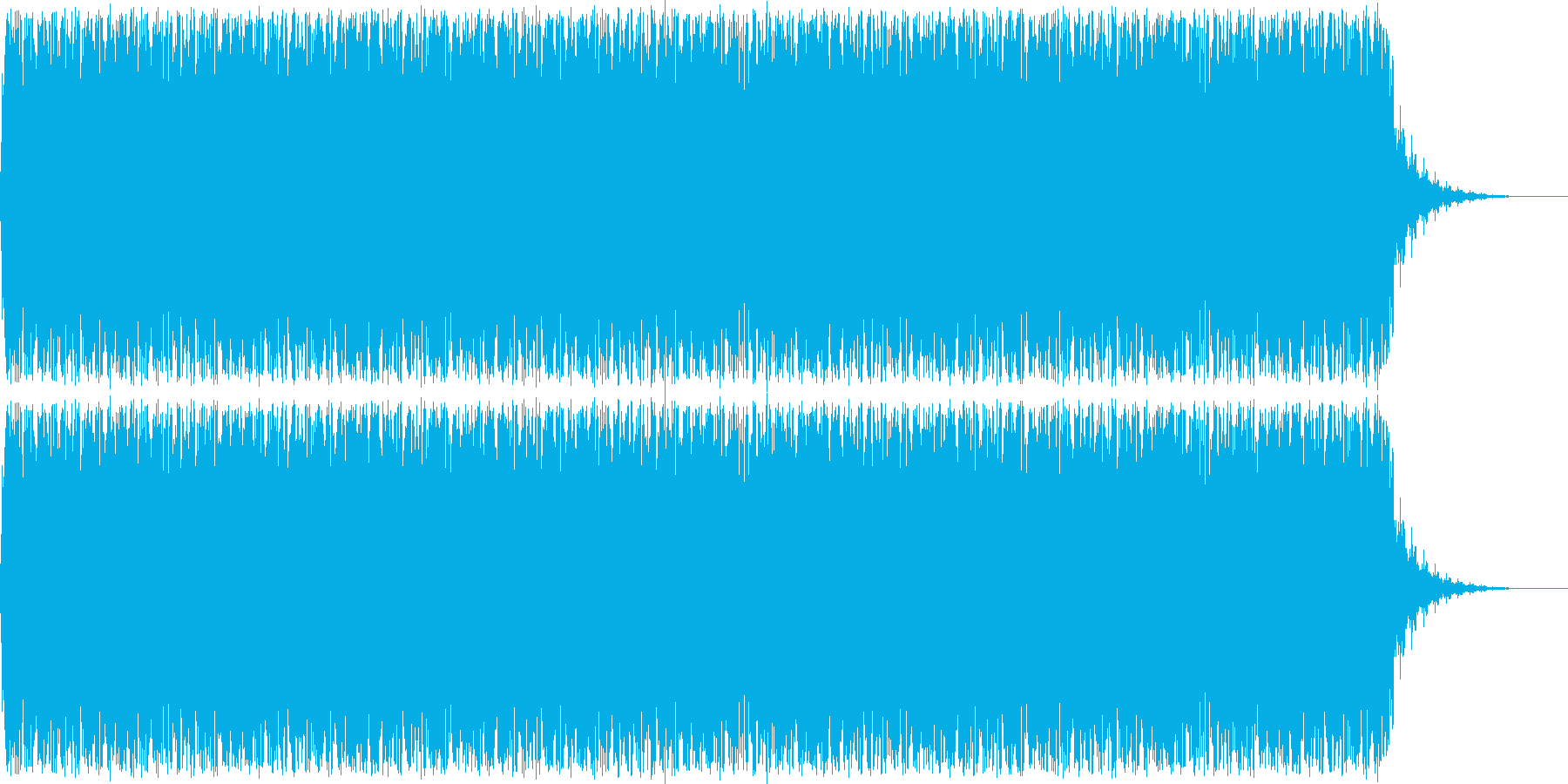アニメにありそうなレーザーが飛び交う音の再生済みの波形