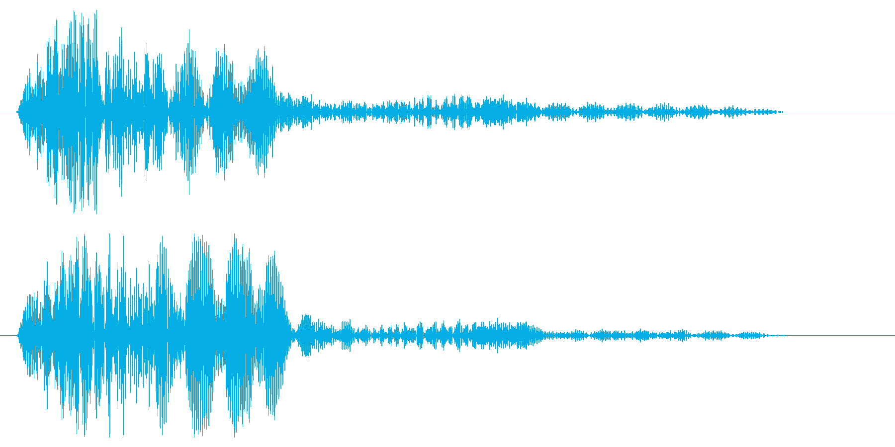 クリック音(一定音)の再生済みの波形