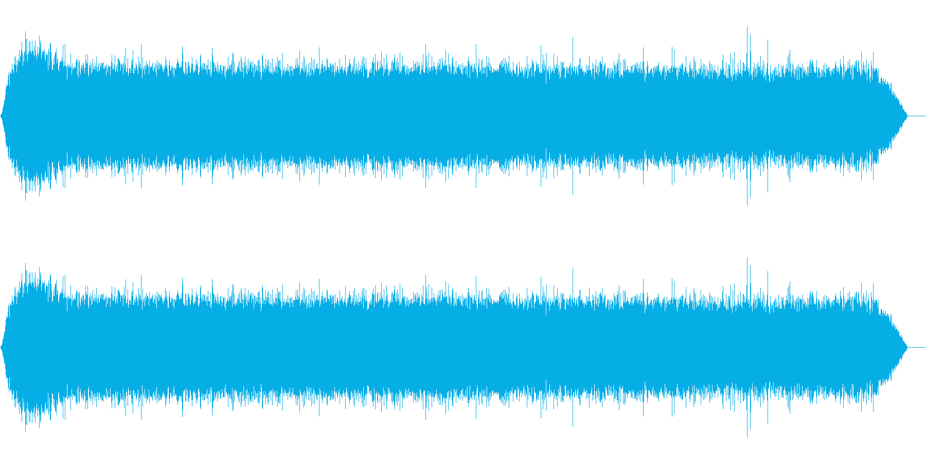 雨の音(ザー)パート01の再生済みの波形