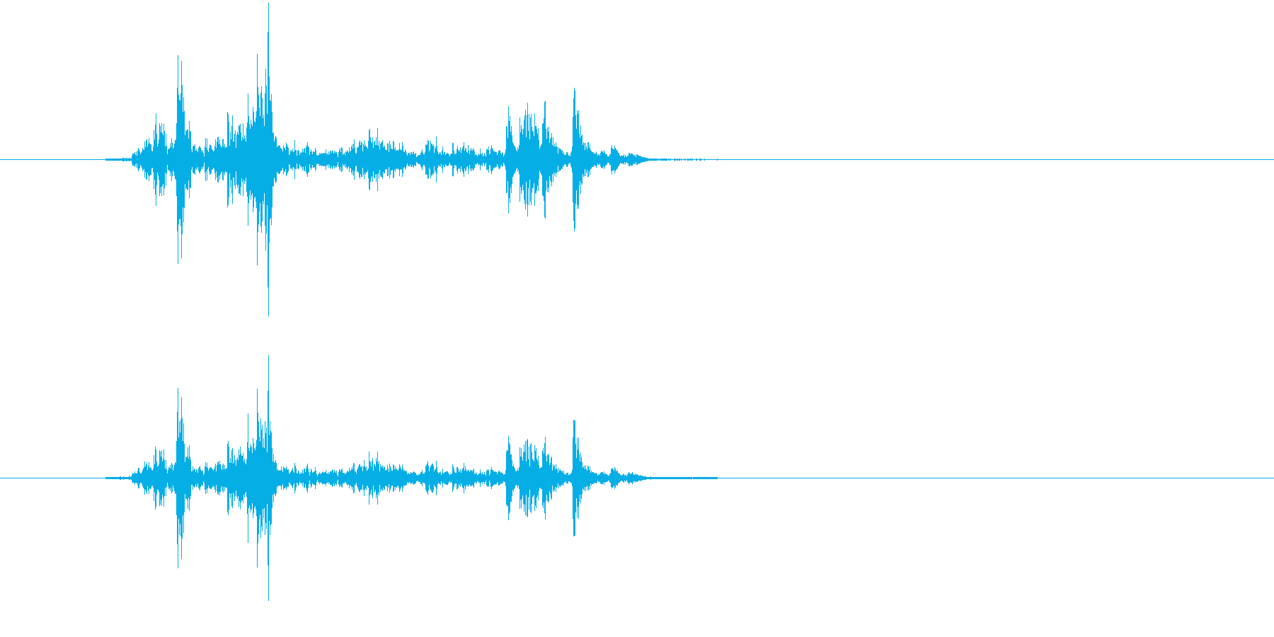 デジカメ シャッター音の再生済みの波形