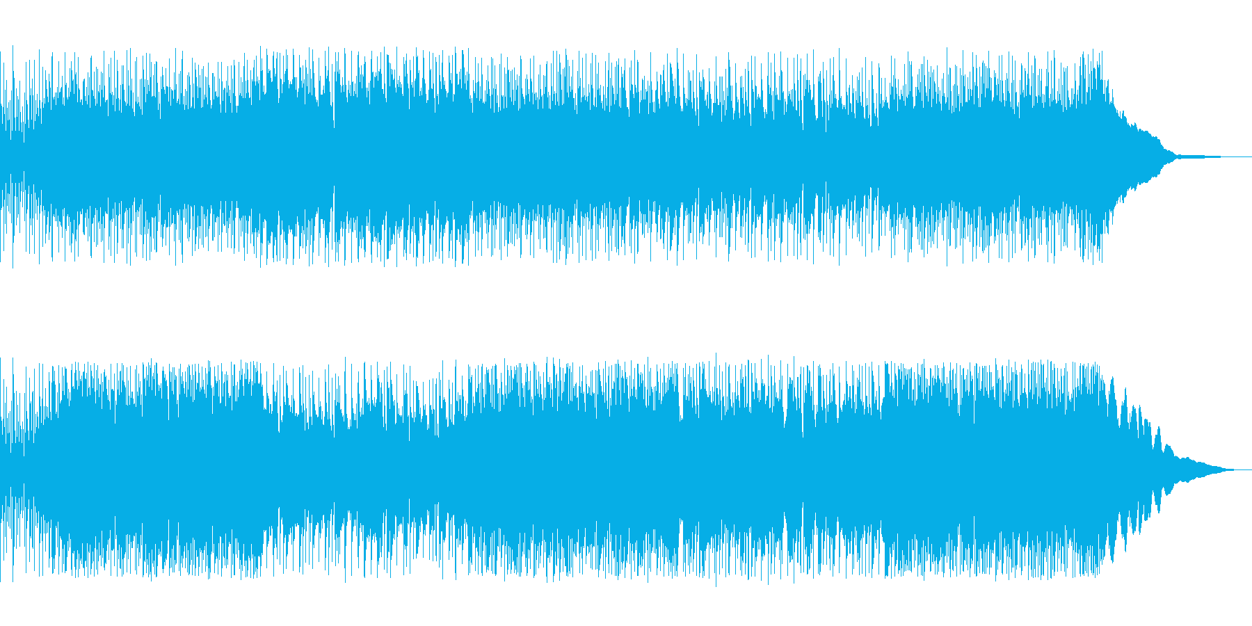 疾走感のあるアジアンテイストな曲の再生済みの波形