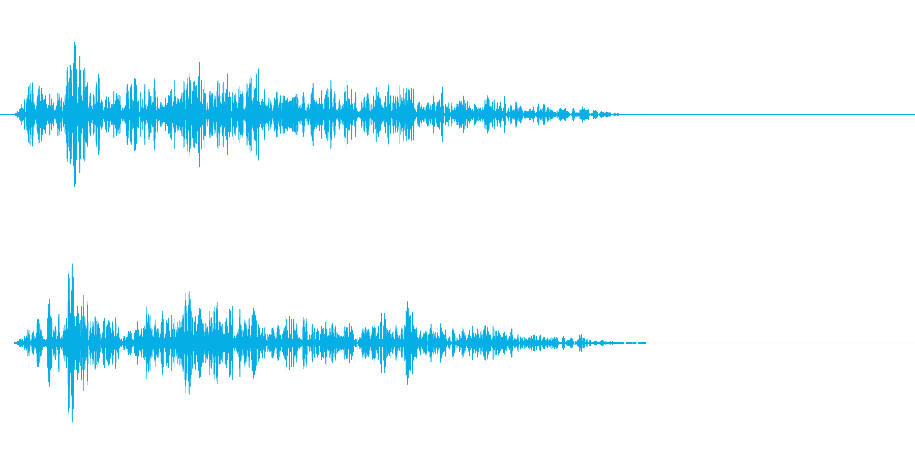 ゲーム、映像などに使える音ですの再生済みの波形