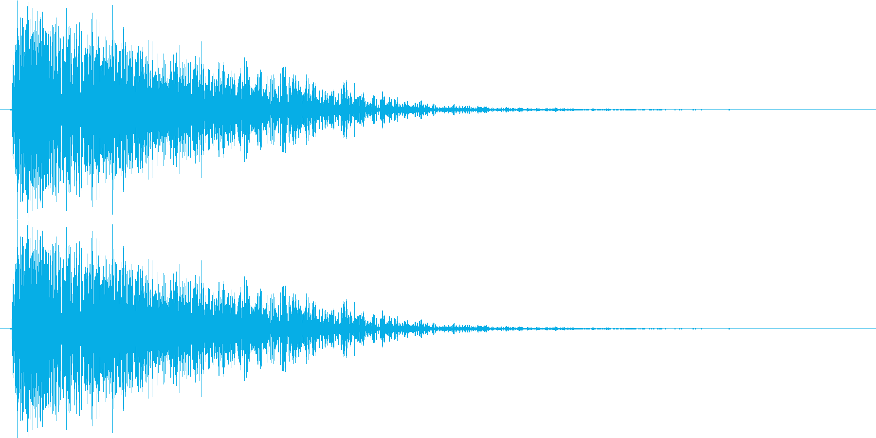 ボーン(着弾音、爆発、単発)の再生済みの波形