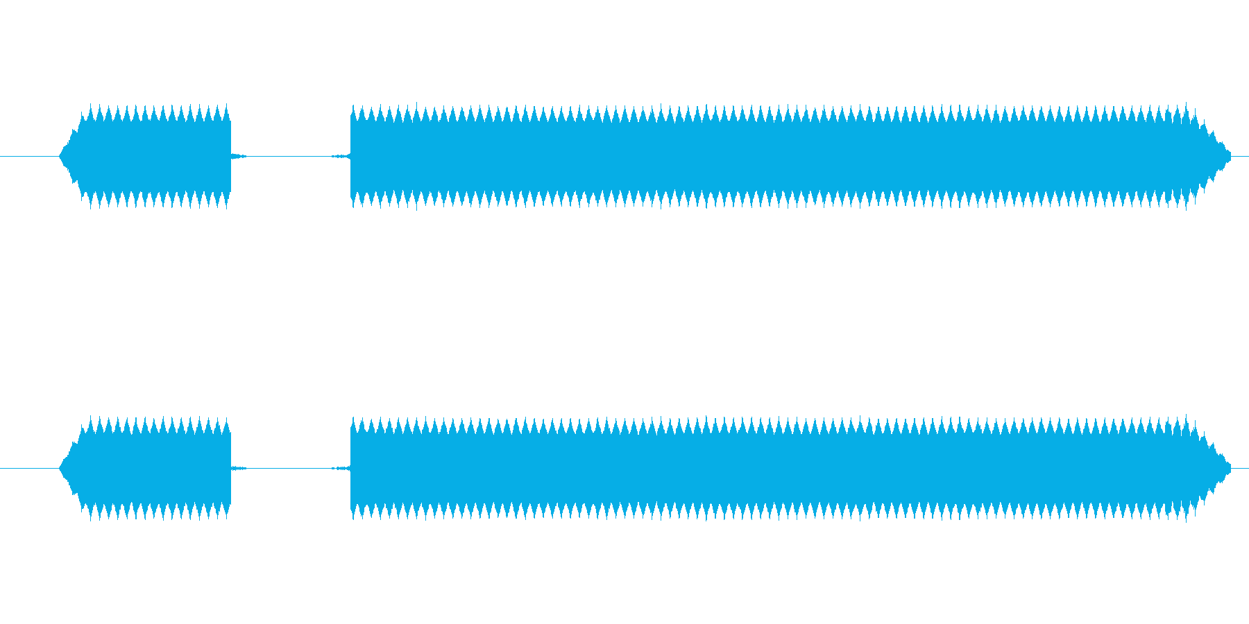 ブブー【エラー音、ブザー、不正解、失敗】の再生済みの波形