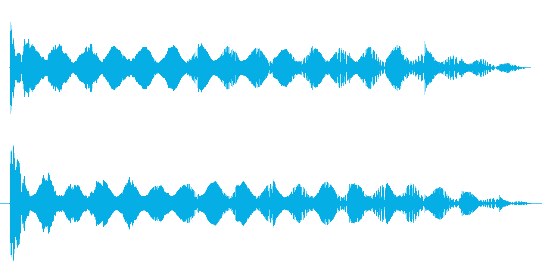 ぴゅわわわわわわわん↓の再生済みの波形